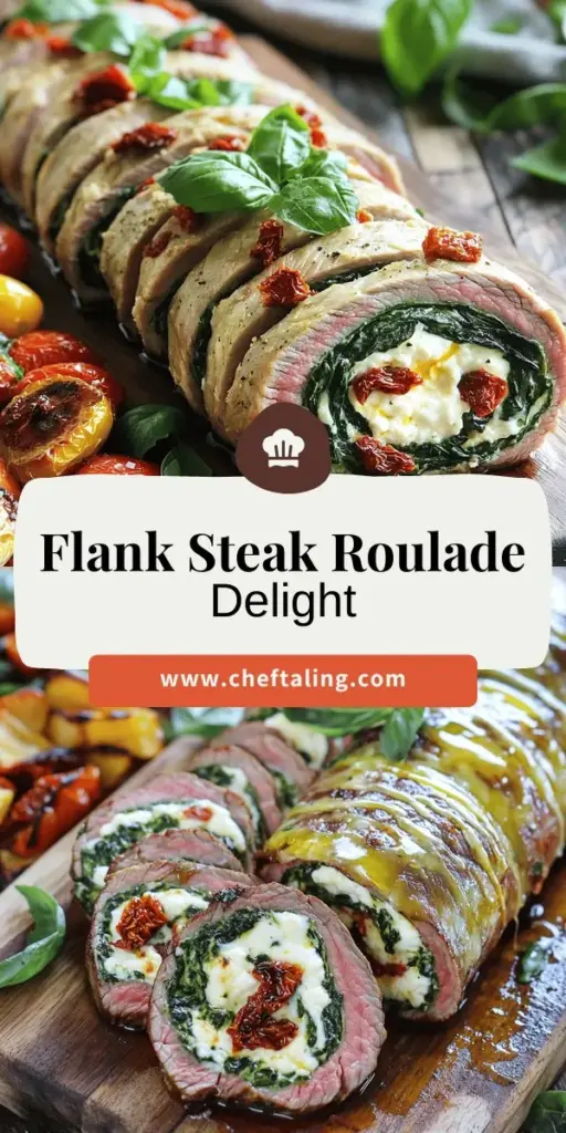 Impress your family or guests with a delicious and easy Flank Steak Roulade! This flavorful dish features juicy flank steak rolled with creamy ricotta, spinach, and sun-dried tomatoes for an unforgettable meal. Discover essential tips on ingredients, cooking methods, and creative filling variations that will elevate your dining experience. Click to explore the full recipe and get cooking today!
