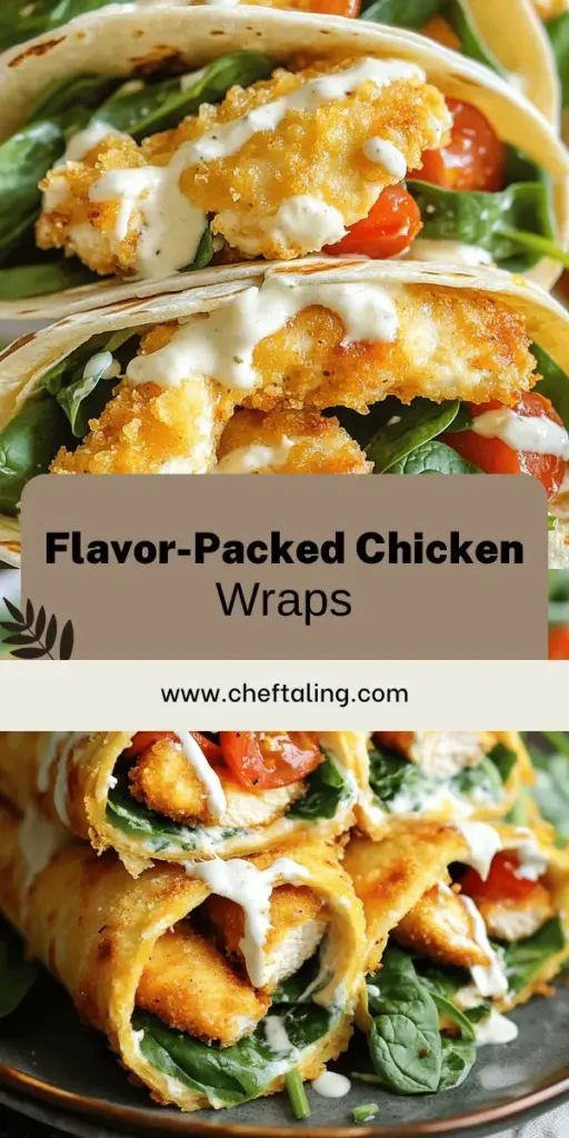 Discover the deliciousness of Cheesy Garlic Chicken Wraps! This simple meal combines juicy chicken, melted cheese, and fresh veggies, all wrapped in whole wheat tortillas for a perfect dinner. With easy-to-follow steps, you'll have a family-friendly meal on the table in no time. Ready to elevate your cooking game? Click through to explore the full recipe and start making these mouth-watering wraps today!