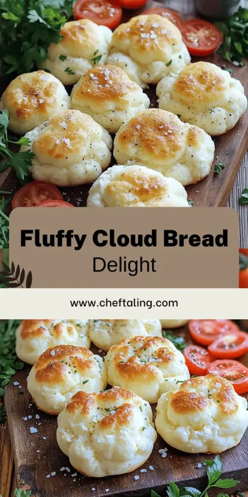 Experience the delight of Fluffy Cottage Cheese Cloud Bread with this easy and tasty recipe! Perfect for a low-carb snack or as a sandwich base, this light and airy treat uses simple ingredients and offers endless customization options. Whether you want to add herbs, cheese, or sweet flavors, cloud bread is sure to impress. Click through to explore the full recipe and start your baking adventure today! Enjoy deliciousness in every bite!