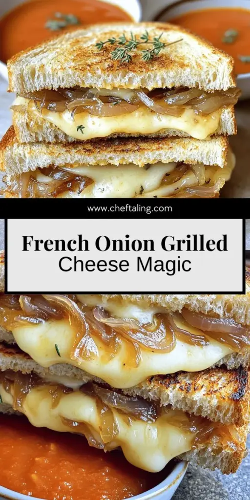 Upgrade your grilled cheese game with this mouthwatering French Onion Grilled Cheese recipe! Experience the delicious blend of caramelized onions and melted cheese for a delightful meal everyone will love. With simple instructions, tips, and variations to customize your sandwich, you’ll be ready to impress at your next meal. Click to explore the full recipe and create this comforting classic today!