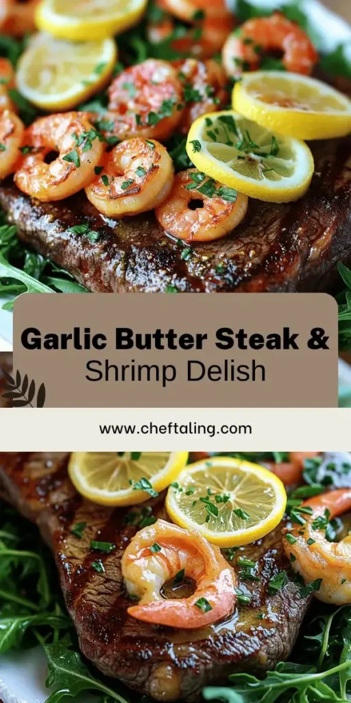 Elevate your dinner game with garlic butter steak and shrimp, a dish that combines succulent ribeye steak and juicy shrimp in a rich garlic butter sauce. This flavorful dinner delight is not only simple to make but also perfect for impressing guests or treating yourself! Dive into the full recipe and learn essential cooking tips to make this gourmet meal at home. Click through to explore and savor every bite!