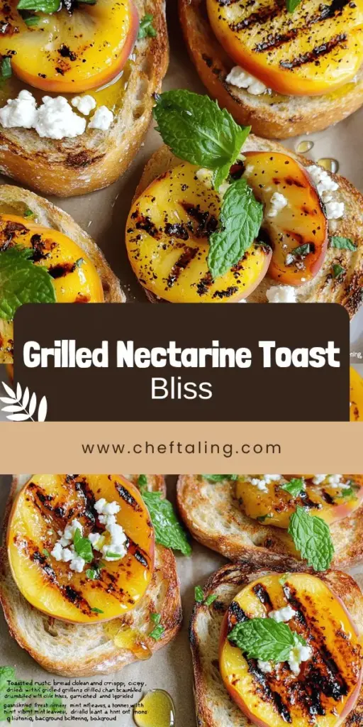 Craving a delicious and effortless snack? Try toasted bread with grilled nectarines for a sweet and simple treat! This delightful combo pairs crunchy, golden bread with juicy, caramelized nectarines for a burst of flavor in every bite. Easy to prepare and perfect for any occasion, this snack is sure to impress. Discover the full recipe and elevate your snacking game today! Click through for all the delicious details!