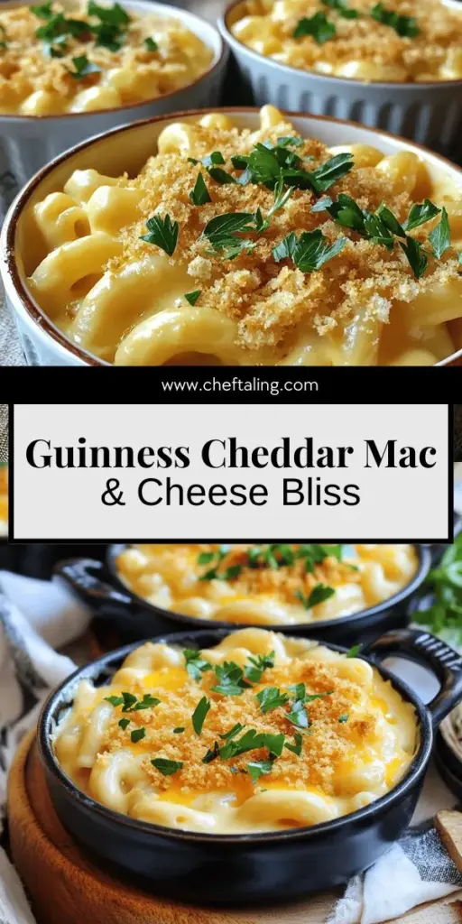 Elevate your comfort food with the irresistible Guinness and Irish Cheddar Mac & Cheese! This creamy delight features sharp Irish cheddar and the rich flavor of Guinness, creating a mouthwatering experience you won't forget. Follow simple steps to make the perfect cheese sauce and get tips for baking it to golden perfection. Ready to dive into this delicious twist on a classic? Click through to explore the full recipe and savor every bite!