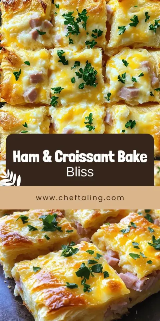 Start your mornings right with a Cheesy Ham & Croissant Breakfast Bake that is both delicious and easy to make! This delightful recipe combines buttery croissants, savory ham, and gooey cheese for a perfect breakfast treat. With simple ingredients and clear steps, you can impress your family or guests in no time. Dive into the full recipe today and discover how to create this hearty bake that everyone will love!