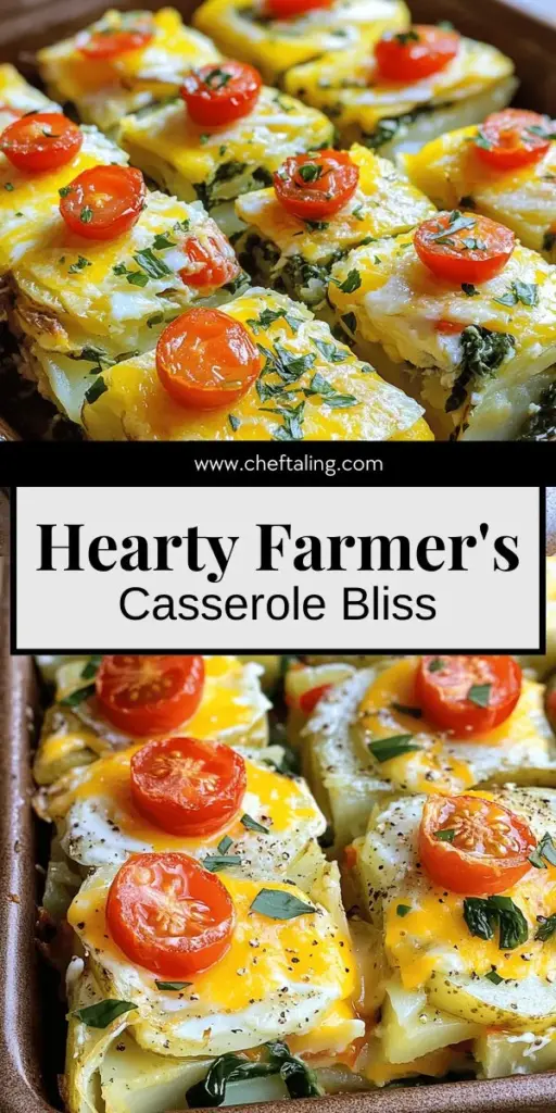 Discover the deliciousness of Farmer's Casserole, the ultimate comfort food for any meal! This easy recipe combines layers of fresh vegetables, eggs, and cheese, making it perfect for breakfast, lunch, or dinner. Whether you're cooking for your family or hosting friends, this hearty dish is sure to impress. Click through to explore step-by-step instructions, tips for variations, and storage ideas to enjoy leftovers. Dive into this simple, satisfying recipe today!