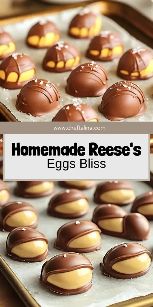 Indulge your sweet tooth with my delightful Homemade Reese’s Eggs! This easy recipe combines creamy peanut butter and rich chocolate for a treat that's perfect for any occasion. Whether you're impressing guests or enjoying a cozy night in, these chocolatey delights are sure to please. Get all the step-by-step instructions and tips to make your own today! Click through to discover how to create these mouthwatering bites!