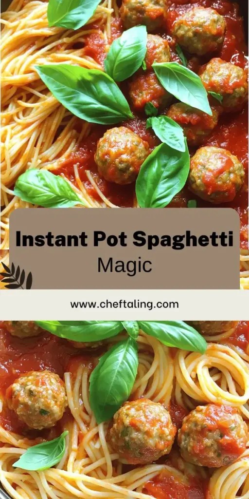 Looking for a quick and delicious dinner? This Instant Pot Spaghetti and Meatballs recipe is your answer! With just a few ingredients, you can whip up a hearty meal that everyone will love. Learn how to make flavorful meatballs and cook spaghetti perfectly in your Instant Pot. Say goodbye to kitchen stress and hello to effortless cooking! Click through to discover the full recipe and step-by-step instructions for this tasty dish that will impress your family and friends.