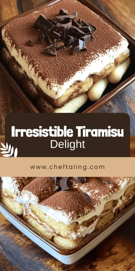 Indulge in the creamy delight of the Best Tiramisu Recipe, where luscious layers of ladyfingers soaked in rich coffee meet a smooth mascarpone mixture. This simple dessert will become your go-to for impressing guests or treating yourself. Discover essential tips, tricks for achieving that light texture, and variations to make it uniquely yours. Click through for the full recipe and start your sweet journey today!