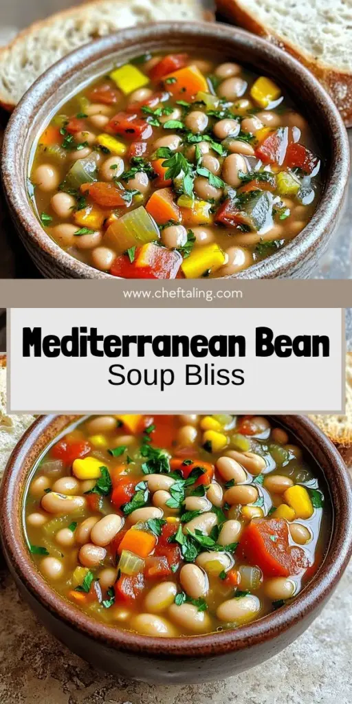 Elevate your meal with a comforting bowl of Savory Mediterranean Bean Soup! This delightful recipe combines mixed beans, fresh veggies, and aromatic herbs for a nutritious and flavorful dish. Perfect for cozy nights or meal prep, this soup is not only packed with health benefits but also easy to customize. Click through to discover the full recipe and learn how to bring vibrant Mediterranean flavors into your kitchen today!