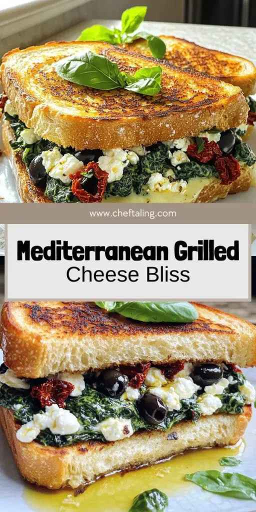 Elevate your lunch or dinner with this Mediterranean Spinach Grilled Cheese Delight recipe! Packed with creamy feta, gooey mozzarella, and vibrant veggies between crispy sourdough, this quick and easy dish is bursting with flavor. Perfect for impressing family and friends, this grilled cheese will have everyone coming back for seconds. Click through to discover the full recipe and bring this delicious twist to your table!