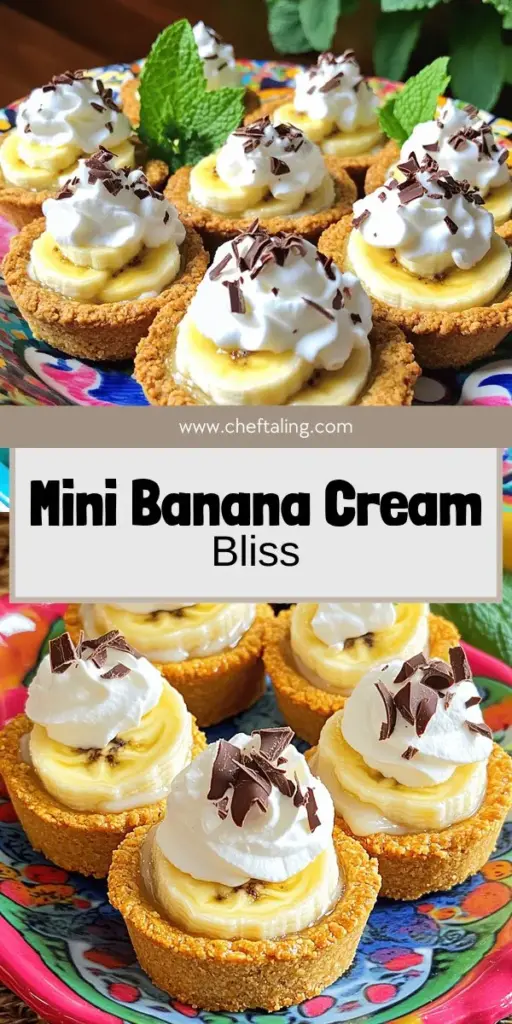 Indulge in a delightful treat with this Mini Banana Cream Pie recipe that's both simple and delicious! Perfectly sized for sharing or enjoying solo, these mini pies feature a crunchy graham cracker crust filled with creamy vanilla pudding and fresh bananas. They're topped with fluffy whipped cream for that extra touch. Ready to impress your friends and family? Click through to explore this quick recipe and satisfy your sweet cravings today!