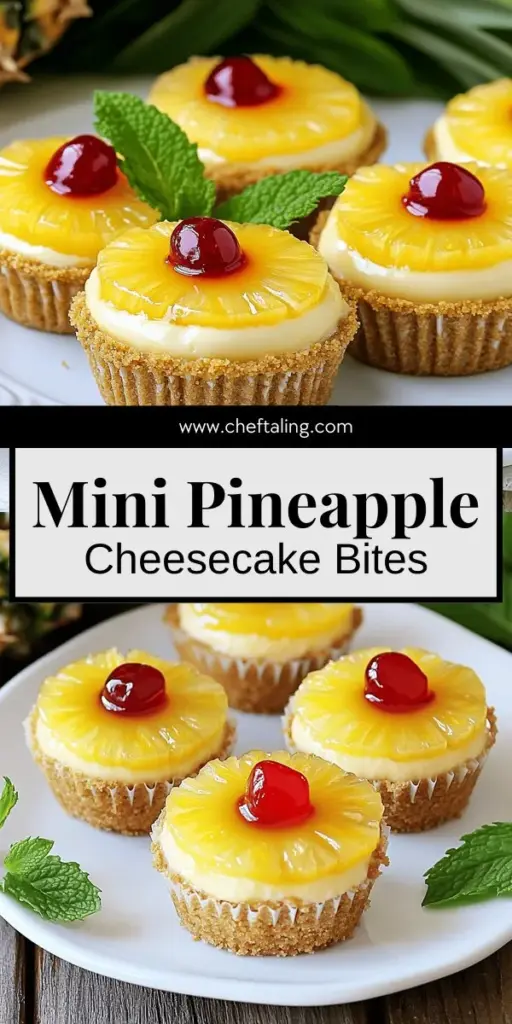 Looking for a sweet twist on a classic dessert? Discover how to make Mini Pineapple Upside Down Cheesecakes that are not only delicious but also super easy to whip up! With a buttery crust and creamy filling, each bite is a tropical treat perfect for any occasion. Explore the step-by-step recipe, tips for perfecting the texture, and fun variations to customize your dessert. Click through now to get the full recipe and start baking these delightful treats!