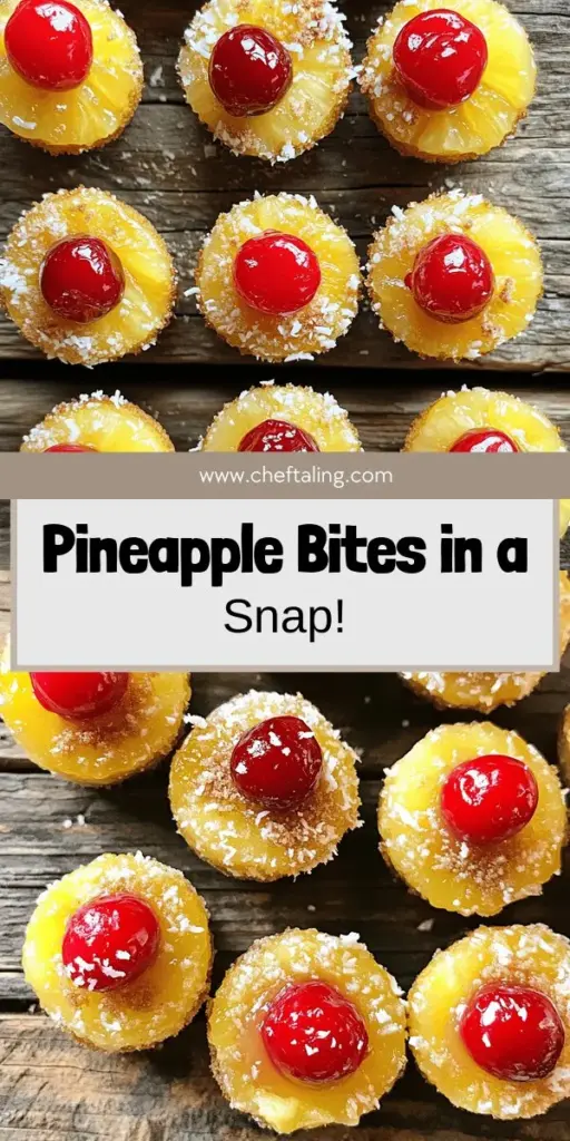 Elevate your dessert experience with these irresistible Instant Pot Pineapple Upside Down Bites! Perfect for any occasion, these easy-to-make treats combine fresh pineapple and sweet maraschino cherries for a delightful flavor explosion. With simple ingredients and quick steps, you'll impress your guests in no time. Curious to learn how? Click through for the full recipe and start creating these delicious bites today!