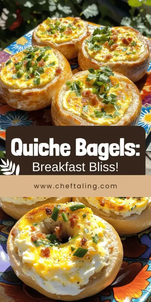 Upgrade your breakfast with these delicious Quiche Stuffed Bagels! This simple recipe combines creamy quiche with chewy bagels for a satisfying meal that's perfect for any time of day. Filled with eggs, cheese, and your choice of bacon or veggies, it's a dish bursting with flavor. Follow our easy step-by-step guide to create this tasty treat at home. Click through to discover the full recipe and start enjoying these delightful bagels today!