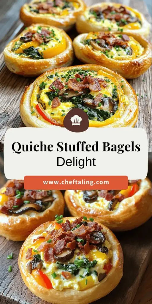 Elevate your breakfast with delicious quiche stuffed bagels! This easy and tasty treat combines your favorite bagels filled with a savory egg mixture, cheese, and veggies. Perfect for a cozy brunch or a quick snack, you can customize the fillings to suit your taste. Discover the step-by-step process and amazing variations that make each bite a delight. Click through to explore the full recipe and start creating your new favorite dish!
