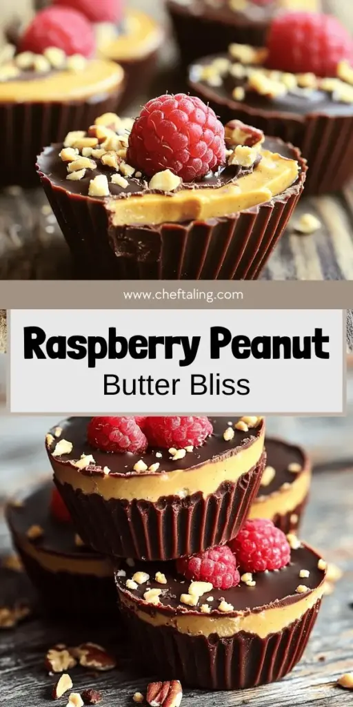 Indulge in the ultimate sweet treat with my Chocolate Raspberry Peanut Butter Cups! This easy recipe combines rich chocolate, tangy raspberries, and creamy peanut butter for a delightful snack you'll love. With simple ingredients and customizable options, you can create the perfect bite to satisfy your cravings. Dive into the full recipe and step-by-step instructions to make these delicious cups today! Click through to start your tasty adventure!