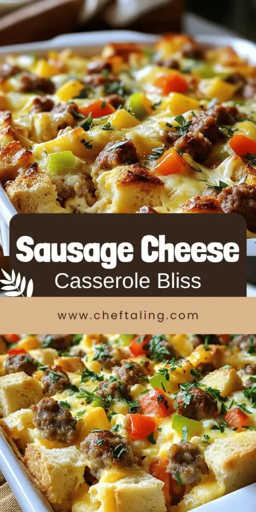 Elevate your breakfast experience with this Savory Breakfast Sausage and Cheese Casserole! Packed with flavorful sausage, eggs, and cheese, it's perfect for brunch or make-ahead dinners. This easy recipe combines simple ingredients for a hearty meal that will impress your family and friends. Get ready to enjoy a delicious, comforting dish that everyone will love. Click to explore the full recipe and start your culinary adventure today!