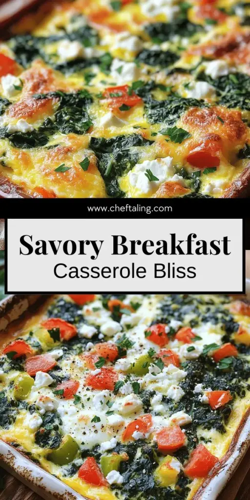 Start your mornings with a savory breakfast casserole that's both quick and easy to make! This delicious recipe is packed with eggs, cheese, and fresh veggies, perfect for families or meal prep. Discover the step-by-step guide, tips for perfect texture, and fun variations to suit your taste. Ready to whip up this delightful dish? Click through to explore the full recipe and elevate your breakfast game today!