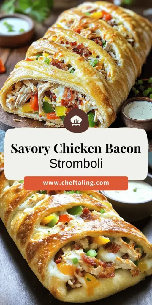 Get ready to savor a delicious Chicken Bacon Ranch Stromboli that combines savory chicken, crispy bacon, and creamy ranch into every bite! This easy-to-follow recipe will guide you through the steps of making this crowd-pleasing dish from scratch. Perfect for dinner or a cozy meal, your family will love it! Click to explore the full recipe and elevate your cooking game. Enjoy mouthwatering flavors right at your table!