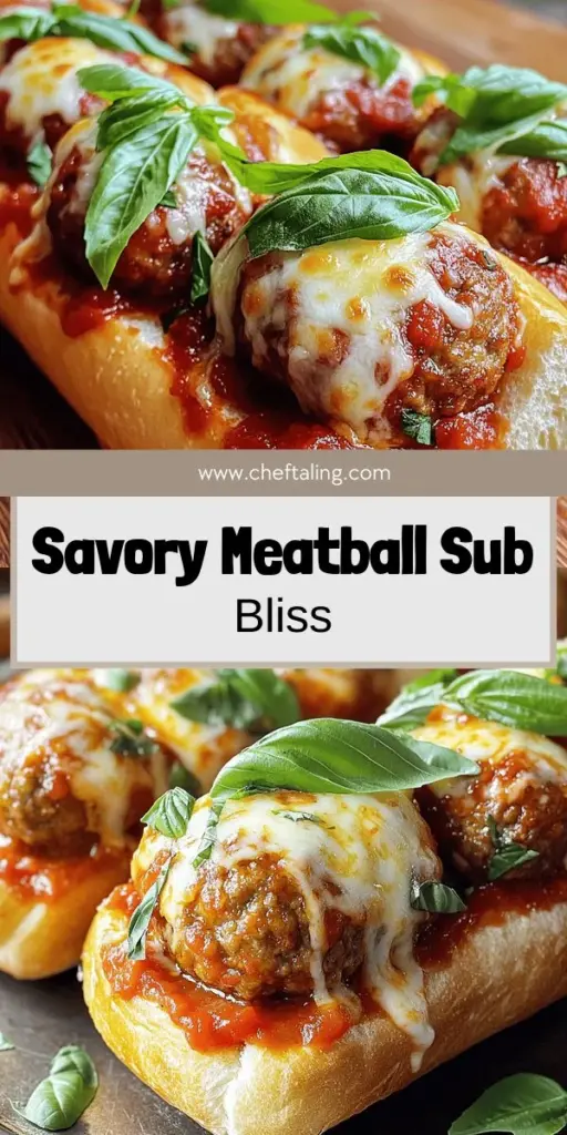Satisfy your cravings with savory meatball subs that are easy to make at home! This delicious recipe combines juicy meatballs and melted cheese, all nestled in a toasted roll. With simple ingredients and straightforward steps, you can whip up this crowd-pleaser for lunch or dinner. Ready to impress your friends and family? Click through to explore the full recipe and discover tips to customize your perfect meatball sub!
