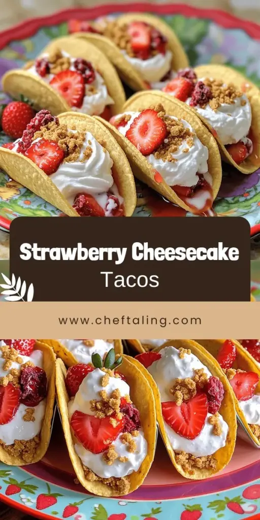 Indulge in a deliciously fun dessert with Strawberry Crunch Cheesecake Tacos! This easy-to-make recipe combines creamy cheesecake filling with a crunchy strawberry topping, all nestled in taco shells for a delightful twist. Perfect for impressing guests or satisfying your sweet tooth, these treats are a must-try! Click through to explore the full recipe and make these delightful tacos that everyone will adore!
