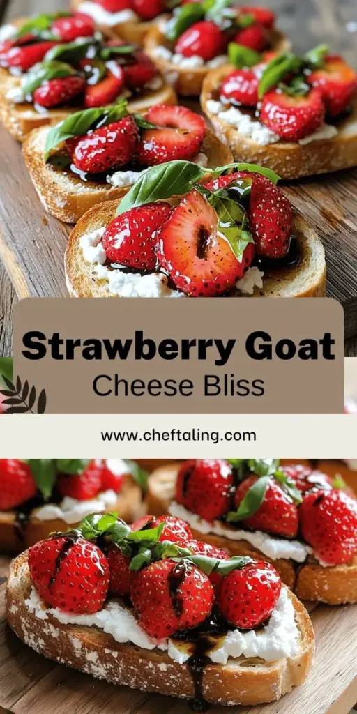 Elevate your snacking with Balsamic Strawberry and Goat Cheese Toast! This deliciously simple recipe combines creamy goat cheese, sweet strawberries, and a tangy balsamic glaze atop perfectly toasted baguette slices. Ideal for any occasion, it’s quick to prepare and bursting with fresh flavors. Ready to impress your taste buds? Click through for the full recipe and discover how to create this delightful treat today!