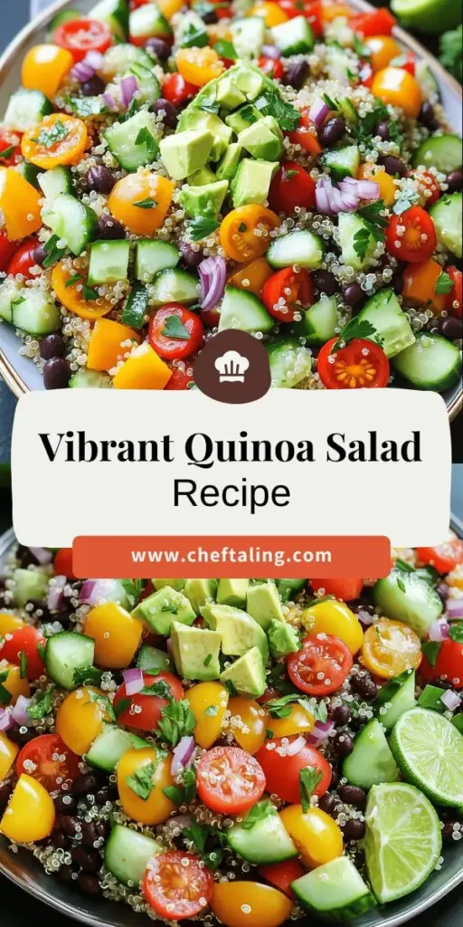 Elevate your meals with this Delicious Quinoa Salad that's bursting with fresh flavors! Packed with colorful veggies and healthy ingredients, this recipe is perfect for vegans and gluten-free eaters alike. Discover how to prepare this nutritious salad in just a few easy steps and explore various dressing options that will take your dish to the next level. Click through now to explore the full recipe and make your own vibrant quinoa salad today!