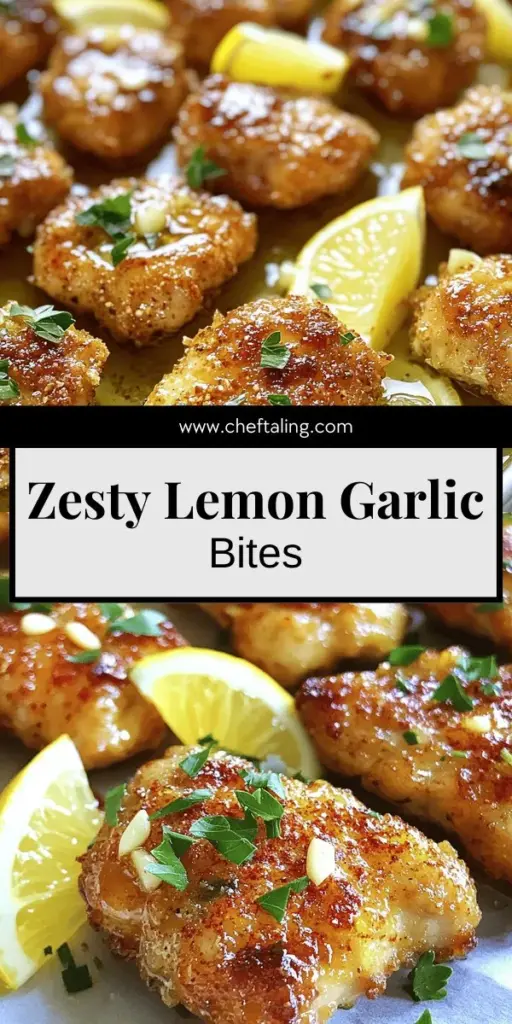 Discover the delightful flavors of Lemon Garlic Chicken Bites with this simple and tasty recipe! Perfect for a quick weeknight dinner or as a crowd-pleasing appetizer, these juicy chicken pieces are marinated in zesty lemon and aromatic garlic. Follow our easy step-by-step instructions and impress your family and friends with this flavorful dish. Ready to elevate your cooking game? Click through to explore the full recipe and make your own delicious Lemon Garlic Chicken Bites!
