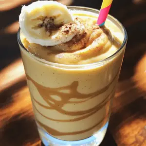 - 2 ripe bananas - 2 tablespoons creamy peanut butter - 1 cup almond milk (or any milk of choice) - 1 tablespoon honey (or maple syrup) - 1/4 cup Greek yogurt (optional for creaminess) - 1/2 teaspoon vanilla extract - 1/2 teaspoon cinnamon - 1 tablespoon chia seeds (optional for added nutrients) - A handful of ice cubes You need simple ingredients to make this smooth and tasty drink. First, ripe bananas are key. They add natural sweetness and creaminess. Next, creamy peanut butter gives a rich flavor. It also adds healthy fats and protein. You can use any milk you like, but I prefer almond milk. It makes the smoothie light and refreshing. Honey or maple syrup gives a little extra sweetness. If you want a creamier texture, add Greek yogurt. It’s optional, but I love it! Vanilla extract adds a warm flavor. Cinnamon gives a nice spice that pairs well with the bananas. Lastly, chia seeds boost nutrition. They add fiber and omega-3s, which are great for your health. Don’t forget the ice cubes! They make your smoothie cold and refreshing. You can find the full recipe in the section above. Enjoy making your Peanut Butter Banana Smoothie! - Step 1: Peel and chop bananas. Start by peeling your ripe bananas. Break them into chunks. This makes blending easier. - Step 2: Combine ingredients in the blender. In your blender, add the banana chunks. Then, scoop in the creamy peanut butter. Pour in one cup of almond milk. If you like it sweet, drizzle in honey. Add Greek yogurt for creaminess, if you wish. Don’t forget the vanilla extract! - Step 3: Blend until smooth. Add cinnamon and chia seeds for extra flavor. Toss in a handful of ice cubes. Blend on high until it’s smooth and creamy. Check for any banana chunks. - Step 4: Adjust sweetness if needed. Taste your smoothie. If it needs more sweetness, add a bit more honey or maple syrup. Blend again until it’s just right. - Step 5: Serve and garnish. Pour your smoothie into glasses. You can garnish with a sprinkle of cinnamon or a slice of banana on top. Enjoy your Peanut Butter Banana Bliss Smoothie! For the full recipe, check the recipe section above. Look for bananas that are mostly yellow with a few brown spots. This is the perfect stage for making a smoothie. Ripe bananas taste sweeter and blend well. They add a creamy texture to your drink. To get a smooth and creamy texture, start with the softest ingredients first. Add bananas and peanut butter first. Then pour in your milk and other ingredients. Blend on high for about 30 seconds. If your blender has a "smoothie" setting, use that. Peanut butter is packed with protein, which helps keep you full. It also has healthy fats that are good for your heart. Bananas give you energy and are rich in potassium. Together, they make a tasty treat that fuels your body. This Peanut Butter Banana Bliss Smoothie is not just yummy; it is also a healthy choice. Enjoy it as a snack or breakfast. For the full recipe, check out the earlier section. {{image_2}} For a twist on this smoothie, try different milks. If you want to switch from almond milk, use oat milk or coconut milk. Both add a nice flavor and texture. You can also swap the peanut butter. Sunflower seed butter works well if you're nut-free. Almond butter adds a rich taste, while cashew butter gives a creamy finish. Each choice changes the flavor a bit, so have fun with it! Want to boost nutrition? Try adding superfoods. Spinach brings iron without changing the taste. Flax seeds add fiber and omega-3s, while protein powder gives a healthy kick. Mixing in fruits can create unique flavors. Try berries for a tart twist or mango for a tropical vibe. You can even add a spoonful of cocoa powder for a chocolatey treat. The options are endless! For the full recipe, check out Peanut Butter Banana Bliss Smoothie. If you have leftover smoothie, put it in a closed jar. You can keep it in the fridge for up to 24 hours. Shake it well before drinking. This helps mix the ingredients again. To freeze portions, use ice cube trays. Pour the smoothie into the trays and freeze. Once frozen, pop the cubes out and store them in a bag. You can blend them later for a quick treat. Enjoy your peanut butter banana smoothie fresh for the best taste. Aim to drink it within a day. After that, it may not taste as good. You can tell if the smoothie has gone bad by looking for changes. If it smells sour or has a strange color, throw it away. Always trust your nose and eyes to keep safe! To make a Peanut Butter Banana Smoothie vegan, swap a few ingredients. Replace honey with maple syrup. Use almond milk or any plant-based milk. For creaminess, skip Greek yogurt or use a non-dairy yogurt. These changes keep the taste while making it plant-based. Yes, you can use frozen bananas! They give your smoothie a cold, thick texture. Frozen bananas also make the drink creamier and sweeter. Fresh bananas work too, but frozen ones save time and add a chill. You can boost protein in your smoothie easily. Here are some ideas: - Add a scoop of protein powder. - Stir in Greek yogurt for more creaminess and protein. - Toss in some nuts or seeds, like chia seeds or hemp seeds. - You can also use silken tofu for a creamy, protein-rich option. For the full recipe, check out the Peanut Butter Banana Bliss Smoothie section. To sum up, making a Peanut Butter Banana Smoothie is simple and fun. You learned about the key ingredients and how they blend together. The preparation steps guide you from start to finish. Tips on banana ripeness and blending ensure great taste and texture. You also discovered variations and storage tips for leftovers. Enjoy trying new flavors and healthy options. This smoothie is not just tasty; it's good for you too! Keep these ideas in mind, and have fun creating your perfect blend.
