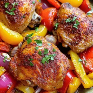 - 4 chicken thighs, bone-in and skin-on