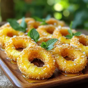 For this Fried Pineapple with Coconut Crust, you need some simple ingredients that create a delicious treat. Here’s what you will need: