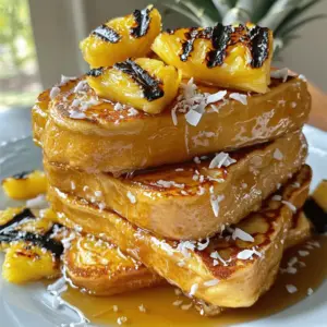- 8 Hawaiian rolls, sliced in half - 4 large eggs - 1 cup milk - 1 teaspoon vanilla extract - 1 teaspoon ground cinnamon - 2 tablespoons brown sugar - 2 tablespoons butter Hawaiian rolls bring a sweet flavor to this dish. Their soft texture makes them perfect for soaking in the egg mixture. You will need four large eggs and a cup of milk. This mix creates a rich base for the French toast. Vanilla extract adds a lovely aroma, while ground cinnamon gives warmth. Brown sugar sweetens the mix and adds depth. - Fresh pineapple slices - Maple syrup - Shredded coconut Garnishes can elevate your Hawaiian roll French toast. Fresh pineapple slices add a tropical touch. Maple syrup brings sweetness and richness. For a fun twist, sprinkle some shredded coconut on top. These options let you play with flavors and textures. Feel free to mix and match based on your taste. For the full recipe, check out [Full Recipe]. To start, gather your ingredients. You will need eggs, milk, vanilla extract, ground cinnamon, and brown sugar. In a large bowl, crack open the eggs. Add the milk, vanilla extract, ground cinnamon, and brown sugar. Use a whisk to mix them well. Make sure there are no lumps. Proper mixing helps the flavors blend together. It also ensures that each bite is tasty. Next, heat your griddle or skillet over medium heat. Add a tablespoon of butter and let it melt. While it melts, take the sliced Hawaiian rolls. Dip each piece into the egg mixture. Make sure both sides are coated well. This is important for even cooking. Place the rolls on the hot griddle. Cook them for about 2-3 minutes on each side. Look for a golden brown color. If needed, add more butter while cooking. Once cooked, take the French toast off the heat. Place it on a plate. For a fun twist, grill fresh pineapple slices in a separate pan. This will add a tropical taste. Drizzle the warm French toast with maple syrup. Garnish with fresh pineapple slices and shredded coconut if you like. This adds color and flavor to your dish. For the full recipe, check the earlier section. Enjoy your delightful breakfast! To get the best texture for your French toast, focus on the egg mixture. The right consistency is key. You want it smooth but not too thick. Combine eggs, milk, vanilla, cinnamon, and brown sugar until mixed well. A good rule is to use one egg for every half cup of milk. This mix gives your rolls a rich flavor. When cooking, you can choose between a griddle and a skillet. Both work well, but a griddle cooks more evenly. Ensure it’s hot before adding butter. You want a nice sizzle when you place the Hawaiian rolls on it. This sound means you will get that golden finish you crave. Adding spices can make your French toast pop. Nutmeg is a fantastic option. Just a pinch can add warmth. You can also try other flavors. Consider a splash of coconut milk for a tropical twist. This change makes every bite exciting. You might want to mix in some citrus zest too. A bit of orange or lemon zest brightens the taste. It gives a fresh kick that goes well with the sweetness of the rolls. One major mistake is over-soaking the Hawaiian rolls. If you leave them in the egg mixture too long, they can become soggy. A quick dip on both sides works best. This method keeps them fluffy and light. Cooking can be tricky too. Uneven cooking happens if the heat is too high or low. Keep your skillet or griddle at medium heat. This setting helps cook the rolls evenly. You want a beautiful golden brown on both sides. For more tips, check out the Full Recipe. {{image_2}} You can make Hawaiian Roll French Toast even better by adding a filling. Think about cream cheese, Nutella, or fruit spreads. These add flavor and texture, making each bite special. To prepare, cut a pocket in the roll. Spread your chosen filling inside. Then, dip and cook as usual. This method keeps the filling warm and gooey. Fruits add a bright touch to your French toast. You can use bananas, mangoes, or berries. Mixing these fruits gives a fun twist. Try combining strawberries and bananas for a classic combo. Or go bold with pineapple and coconut. These fresh toppings make your meal feel like a tropical vacation. Not all French toast needs to be sweet. You can make a savory version too. Try adding cooked bacon or ham inside the rolls. You can sprinkle cheese on top for extra flavor. Cook it on a skillet or griddle, just like the sweet version. This way, you enjoy both sweet and savory tastes in one dish. To keep your Hawaiian Roll French Toast fresh, store it in the fridge. Place it in an airtight container. This helps to avoid drying out. You can also wrap it tightly in plastic wrap. It stays good for about three days. For longer storage, freeze it. - Refrigerator Storage Guidelines - Place in an airtight container - Keep for up to three days - Freezing Methods - Wrap each slice in plastic wrap - Use a freezer-safe bag - Store for up to three months To enjoy your French toast again, you need to reheat it correctly. The oven is best for keeping it crispy. Preheat your oven to 350°F (175°C). Place the French toast on a baking sheet. Bake for about 10 minutes. If you prefer a skillet, heat it over medium. Add a little butter and warm each side for 2-3 minutes. - Best Practices for Reheating in Oven or Skillet - Oven: Bake at 350°F for 10 minutes - Skillet: Warm on medium heat for 2-3 minutes per side Knowing how long your French toast lasts is key. In the fridge, it’s good for about three days. If frozen, it lasts longer, up to three months. Always check for any signs of spoilage before eating. - Shelf Life of Stored French Toast - Refrigerated: Up to three days - Frozen: Up to three months Yes, you can make Hawaiian Roll French Toast ahead of time. To do this, prepare the French toast as usual. Let it cool after cooking. Then, store it in an airtight container in the fridge. You can keep it for one to two days. When you're ready to eat, reheat it in a skillet or oven. This way, you save time in the morning. Absolutely! You can use regular bread if you like. White bread or brioche works well too. Just make sure the bread is thick enough to hold the egg mixture. This helps keep your French toast fluffy and soft. Don’t be afraid to experiment with different types of bread! You can serve many things with Hawaiian Roll French Toast. Fresh fruit like bananas, strawberries, or berries adds color and taste. You can also serve crispy bacon or sausage for a savory touch. If you want a tropical vibe, try adding grilled pineapple or coconut. Maple syrup is a must for drizzling on top. These pairings make a great brunch spread! For the full recipe, check out the details above. Hawaiian Roll French Toast is a tasty dish made with simple ingredients. You mix eggs, milk, and spices, then soak Hawaiian rolls. You cook them on a hot griddle and serve them with fresh toppings. Remember to avoid common mistakes like over-soaking the rolls. You can even get creative by stuffing them or adding fruits. Store leftovers in the fridge, and they’ll taste great later. Enjoy this fun twist on a classic breakfast!