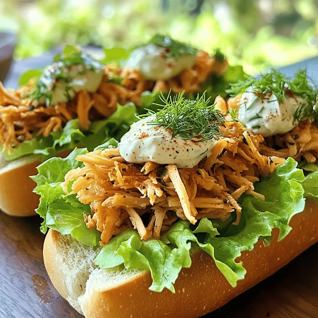 - Young jackfruit - Olive oil - Vegan butter - Garlic powder - Smoked paprika - Lemon juice - Vegan mayonnaise - Fresh dill - Vegan Worcestershire sauce - Salt and pepper - Hot dog buns or lobster rolls - Leafy lettuce To create a delicious vegan lobster roll, you need a few key ingredients. Young jackfruit serves as the star. It mimics the texture of lobster well. Canned jackfruit in water works best. You will also need olive oil and vegan butter for flavor. Garlic powder and smoked paprika add depth. Lemon juice brightens up the dish. Vegan mayonnaise gives a creamy texture. Fresh dill brings a burst of freshness. Vegan Worcestershire sauce adds a hint of umami flavor. Don’t forget salt and pepper to taste. Finally, grab some hot dog buns or lobster rolls for serving. Leafy lettuce adds a crisp touch to each bite. I love how these ingredients come together. They create a dish that is both tasty and satisfying. By using these simple items, you can make a gourmet meal at home. If you want the full recipe with steps, check out the Delicious Vegan Lobster Roll recipe. To start, heat one tablespoon of olive oil in a large skillet over medium heat. Add one cup of shredded jackfruit and sauté it for five minutes. This step helps soften the jackfruit and makes it easier to mix. Next, stir in one tablespoon of vegan butter, one teaspoon of garlic powder, one teaspoon of smoked paprika, and one teaspoon of vegan Worcestershire sauce. Cook this mixture for another three to four minutes. The spices will blend well and create a great flavor. Once done, remove the skillet from heat and add one tablespoon of lemon juice, salt, and black pepper to taste. Mix everything well and set it aside to cool slightly. In a separate bowl, combine half a cup of vegan mayonnaise, one tablespoon of chopped fresh dill, and a pinch of salt and pepper. Stir until smooth. This dill mayo is creamy and adds a fresh taste to the roll. Once the jackfruit mixture has cooled, fold it into the dill mayo. Mix until everything is well combined. You can tweak the seasoning here if you want more flavor. Now it’s time to assemble the rolls! Lightly toast four soft hot dog buns or lobster rolls in a skillet or toaster. This step gives them a nice crunch. Place a layer of leafy lettuce into each bun. This adds freshness and a nice texture. Then, add a generous scoop of the jackfruit mixture on top of the lettuce. Serve your delicious vegan lobster roll right away while it’s warm. You can even garnish it with extra dill for a beautiful finish. Enjoy this tasty treat! For the full recipe, check the section above. When making a vegan lobster roll, jackfruit is the star. You can choose fresh or canned jackfruit. Canned jackfruit is often easier to find and saves time. Look for young jackfruit packed in water, not syrup. It will have the right texture and flavor. To prepare jackfruit, drain it well and shred it using your hands or a fork. This helps mimic the flaky texture of lobster. To elevate the taste of your vegan lobster roll, add extra spices. Smoked paprika gives a nice depth. Garlic powder adds warmth. You can also use a dash of cayenne for heat. If you don’t have vegan Worcestershire sauce, try soy sauce or coconut aminos for a similar umami flavor. These small changes can make a big difference. Pair your vegan lobster roll with crispy potato chips or a fresh salad. This adds crunch and balance to your meal. For garnishes, try fresh dill or a slice of lemon on the side. These touches make your dish look appealing and vibrant. Serve your rolls warm for the best taste. For the full recipe, check out the Delicious Vegan Lobster Roll. {{image_2}} You can easily add some heat to your vegan lobster roll. A few drops of hot sauce can make a big difference. If you want more spice, try adding diced jalapeños. This gives your roll a nice kick. You can mix the hot sauce into the jackfruit or drizzle it on top. Need a gluten-free option? You can swap regular buns for gluten-free ones. There are many tasty gluten-free rolls available at stores. Just check the label to make sure they are soft. You can also use lettuce leaves as a wrap for a fresh twist. Jackfruit is great, but you can try other plant-based proteins too. Consider using tofu or tempeh for different textures. You could even use chickpeas for a unique flavor. Each option gives your roll a new taste. Just season well, and you’re good to go! For the full recipe, check out the Delicious Vegan Lobster Roll. To keep your jackfruit mixture fresh, store it in an airtight container. Make sure the mixture has cooled down before sealing it. Place the container in the fridge. This will keep it good for up to three days. If you plan to eat it later, keep the mixture and buns separate. This keeps the buns from getting soggy. When you're ready to enjoy your leftover vegan lobster roll, reheat it gently. The best way is to use a skillet. Heat the jackfruit mixture on medium-low. Stir it often to heat it evenly. If you prefer, you can also microwave it. Heat in short bursts of 30 seconds. Check and stir between each burst. This helps maintain the texture. Yes, you can freeze the vegan lobster roll! To do this, store the jackfruit mixture in a freezer-safe container. It can last up to three months. When you’re ready to eat, thaw it in the fridge overnight. Reheat it as mentioned above. You can freeze the buns too, but they may not be as soft once thawed. Yes, you can prepare this recipe ahead of time. To do this, cook the jackfruit mixture and let it cool. Store it in a sealed container in the fridge. You can make this mix up to two days in advance. When you're ready to serve, just mix it with the dill mayo. Toast the buns just before serving for the best taste. To make this recipe nut-free, you can use a soy-based vegan mayo. Many brands offer nut-free options. Look for ones made from soy or pea protein. You can also make your own mayo using silken tofu, lemon juice, and a touch of salt for flavor. I love serving vegan lobster rolls with a side of coleslaw or sweet potato fries. You can add extra toppings like avocado or pickles for more flavor. A sprinkle of fresh herbs can also enhance the dish. Serve them warm and enjoy with friends or family! This recipe for vegan lobster rolls is easy and tasty. We covered key ingredients like jackfruit, spices, and vegan mayo. I shared steps to prepare, assemble, and add flavor. Remember, you can customize the rolls with different spices or even make a gluten-free version. Don’t forget to store leftovers properly for later enjoyment. With these tips and tricks, you can create a delicious meal that your friends and family will love. Enjoy making this dish in your kitchen!