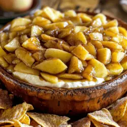 - Apples and their varieties - You need 2 large apples. I suggest using Granny Smith or Honeycrisp. They give a nice tartness that balances sweetness. - Cream cheese and sweeteners - Grab 1 cup of softened cream cheese. You will also need ¼ cup of brown sugar and ½ cup of powdered sugar. These sweeteners enrich the dip. - Tortilla and baking essentials - For the cinnamon chips, use 4 large flour tortillas. You’ll also need 3 tablespoons of melted butter and ¼ cup of granulated sugar mixed with 1 tablespoon of cinnamon. This mix creates a sweet, crunchy chip. For the full recipe, check out the instructions next! Prepping the apples First, peel and core the apples. I like to use Granny Smith or Honeycrisp. They add a nice tartness. Next, dice the apples into small pieces. In a medium bowl, mix the diced apples with ¼ cup of brown sugar, 1 teaspoon of cinnamon, and 1 tablespoon of lemon juice. Stir this mixture well. This will help the apples stay fresh and tasty. Combining the cream cheese mixture In another bowl, add 1 cup of softened cream cheese. Then, mix in ½ cup of powdered sugar and 1 teaspoon of vanilla extract. Use a hand mixer or a whisk. Blend until the mixture is smooth and creamy. This cream cheese layer will be rich and sweet. Layering the ingredients Now, take a serving dish or pie plate. Spread the cream cheese mixture evenly across the bottom. Next, layer the apple mixture on top. Make sure to spread the apples out evenly. This way, every bite will have both the creamy dip and the sweet apples. Cutting the tortillas For the cinnamon chips, grab 4 large flour tortillas. Cut each tortilla into triangles. You can use a pizza cutter for quick and easy cuts. Preparing and baking the chips Next, brush one side of each triangle with 3 tablespoons of melted butter. Then, mix ¼ cup of granulated sugar with 1 tablespoon of cinnamon. Sprinkle this mixture over the buttered side of the tortilla triangles. Place them on a baking sheet, sugar side up. Bake in a preheated oven at 350°F for 10-12 minutes. They should be golden and crispy. After baking, let the chips cool for a moment. Now you are ready to enjoy the warm apple pie dip with the crunchy cinnamon chips! For the complete recipe, check out the [Full Recipe]. For the best apple pie dip, choose the right apples. I love using Granny Smith or Honeycrisp apples. These apples give a great balance of sweet and tart. Their firm texture holds up well when cooked. To enhance the apple flavor, add a splash of lemon juice. This brightens the taste and keeps the apples from browning. You can also sprinkle a little extra cinnamon on the apples. This adds warmth and depth to the dish. To make a smooth cream cheese mixture, let the cream cheese sit out for a bit. It should be soft before mixing. This helps it blend well with the powdered sugar and vanilla extract. Use a hand mixer for the best results. Adjusting sweetness is key to your dip’s flavor. Start with the ½ cup of powdered sugar. Taste it and add more if you like it sweeter. Everyone's taste is different, so make it just how you like! For the full recipe, check out the complete instructions above. {{image_2}} You can easily change the flavor of the dip. Adding nuts or raisins gives it a nice crunch. Chopped pecans or walnuts work great. Just mix them in with the apples. You can also try adding raisins for a sweet twist. They pair well with the apples and spices. If you want to change the spices, you can. Instead of cinnamon, use nutmeg or allspice. These spices add warmth and depth. You can even mix spices for a unique flavor. Experiment and find what you like best! You don’t have to use just flour tortillas for the chips. You can try corn tortillas for a different taste. They add a nice texture and flavor. If you want, you could even use whole wheat tortillas. This gives a fun twist to the classic chip. When it comes to cooking the chips, you have options. Baking them is a healthier choice. They turn out crispy and less oily. Frying gives a rich taste but adds extra calories. Choose the method that fits your diet and mood. For the full recipe, check out the details above. Enjoy creating your perfect apple pie dip! To keep your apple pie dip fresh, store it in an airtight container. Place it in the fridge. It can stay good for up to three days. If you have leftover cinnamon chips, store them in a separate container. Keep them in a cool, dry place. They will stay crisp for one to two days. To reheat the dip, use a microwave-safe dish. Heat it in the microwave for about 30 seconds. Stir the dip after heating to warm it evenly. If you want to refresh the cinnamon chips, pop them in the oven at 350°F for about 5 minutes. This will make them crispy again and ready for dipping. Enjoy your apple pie dip with warm chips! For the complete recipe, check out the Full Recipe. You can serve many tasty treats with apple pie dip. Here are some fun ideas: - Graham crackers - Pretzel bites - Vanilla wafers - Fresh fruit slices like bananas or strawberries - Marshmallows These options add more flavor and fun to your snack. You can mix and match to find the best pairings for you. Yes, you can prepare this dip ahead of time. Here’s how to do it: - Make the dip and store it in a sealed container in the fridge. - Mix the apple filling but add it right before serving. This keeps the apples fresh. - You can also prep the cinnamon chips. Store them in an airtight container to keep them crispy. Making this dip in advance saves time and lets you enjoy the moment! The apple pie dip lasts about 3-4 days in the fridge. Here are some tips for keeping it safe: - Always store it in a sealed container. - Keep it cold until you are ready to serve. - If you notice any change in smell or color, it’s best to throw it away. By following these tips, you can enjoy your delicious dip longer! You can find the full recipe [Full Recipe]. You learned how to make a tasty apple pie dip. We discussed key ingredients like apples, cream cheese, and tortillas. I shared steps to prep and bake, plus tips to select the best apples. You can try fun variations and storage tips to enjoy this dip longer. Remember, homemade dip tastes best fresh, but you can keep it safe too. Enjoy creating this treat with friends and family, and let your own flavors shine!