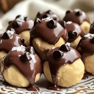 - 1 cup almond flour - 1/2 teaspoon baking soda - 1/4 teaspoon salt These main ingredients form the base of your cookie dough bites. Almond flour gives a nutty taste and soft texture. Baking soda helps the bites rise a bit, making them light. Salt enhances the flavors and balances the sweetness. - 1/4 cup maple syrup - 1/4 cup coconut oil, melted Maple syrup is a natural sweetener that adds rich flavor. It keeps your bites moist and chewy. Coconut oil provides healthy fats and a subtle coconut taste. Make sure it's melted for easy mixing. - 1 teaspoon vanilla extract - 1/2 cup chocolate chips (dark or semi-sweet) - 1/4 cup crushed pecans (optional) Vanilla extract brings warmth and depth to the flavor. Chocolate chips give that classic cookie taste. You can use dark or semi-sweet chips, depending on your taste. If you want more crunch, add crushed pecans. They add texture and nutty goodness. For the full recipe, you can check out the complete details to make these delightful bites. First, we need to mix the dry ingredients. In a medium bowl, combine: - 1 cup almond flour - 1/2 teaspoon baking soda - 1/4 teaspoon salt Mix these until they are fully blended. Next, we combine the wet ingredients. Add to the dry mix: - 1/4 cup maple syrup - 1/4 cup coconut oil, melted - 1 teaspoon vanilla extract Stir this mixture until a soft dough forms. This step is key for flavor. Now it’s time to form the bites. Scoop out tablespoon-sized portions of the dough. Roll each portion into a ball between your hands. Place these on a parchment-lined baking sheet. Make sure they have space between them. This allows them to chill well. After rolling the bites, refrigerate them for at least 30 minutes. This helps them firm up nicely. If you want to add a fun twist, melt some chocolate. Dip half of each bite into the chocolate, then let them set back on the parchment paper. Chill for another 15 minutes after dipping. For a special touch, serve them on a nice plate. You can drizzle more chocolate or sprinkle sea salt on top. For the full recipe, check out the detailed instructions! To get the perfect texture in your cookie dough bites, start with almond flour. This flour gives a nice, soft feel. If your dough seems too thick, add a bit more almond flour. This helps it stay moist but not too sticky. For sweetness, balance is key. If you find the dough too sweet, reduce the maple syrup slightly. This makes each bite just right. When you serve these cookie dough bites, presentation matters. Arrange them on a pretty plate. You can drizzle melted chocolate on top for flair. A sprinkle of sea salt adds a nice touch, too. For drinks, pair them with warm coffee or cold milk. This combo makes the bites even more enjoyable. You can save time by making these bites ahead. Just roll them into balls and freeze. They stay fresh for up to a month in the freezer. When you want some, let them sit out for a few minutes before eating. You can also try a no-bake version. This way, you skip the chilling step entirely. Just mix, roll, and enjoy right away! Check out the Full Recipe for more details. {{image_2}} You can make vegan chocolate chip cookie dough bites easily. Replace the maple syrup with agave nectar. Use a plant-based butter instead of coconut oil. This way, everyone can enjoy them! For gluten-free bites, stick to almond flour as your base. It gives a great taste and texture. You can also add gluten-free chocolate chips for extra flavor. Want to mix things up? Try adding different extracts. Almond extract gives a nutty taste. Peppermint extract adds a fresh twist. Both can enhance the flavor of your bites. You can also include other mix-ins like nuts or dried fruit. Chopped walnuts or cranberries add great texture and taste. Get creative with what you like! When it comes to chocolate, you have choices. Milk chocolate chips are sweeter and creamy. Dark chocolate chips add a rich, bold flavor. For a fun twist, consider using white chocolate chips. Each type brings its unique taste to your cookie dough bites. Try mixing different chocolates together for a delicious treat! You can follow the Full Recipe to create these tasty variations and find your favorite! Store your Chocolate Chip Cookie Dough Bites in an airtight container. Keeping them in the fridge works best. They stay fresh for up to one week. This way, you can enjoy a tasty bite whenever you want. If you want to keep them longer, freezing is a great option. Place the bites on a baking sheet first. Freeze them for about an hour. Once solid, transfer them to a freezer-safe bag. They can last up to three months in the freezer. To thaw, just leave them in the fridge for a few hours or overnight. If the bites feel a bit firm after refrigeration, you can revive their texture. Let them sit at room temperature for about 10 minutes. This makes them softer and easier to eat. If you prefer, you can re-dip them in melted chocolate for a fresh look and taste. This adds a fun twist every time you serve them. To make Chocolate Chip Cookie Dough Bites, you start by mixing dry and wet ingredients. First, in a medium bowl, combine almond flour, baking soda, and salt. Mix these well until combined. Next, add maple syrup, melted coconut oil, and vanilla extract. Stir until you form a dough. Then, fold in chocolate chips and optional crushed pecans. Scoop tablespoon-sized portions and roll them into balls. Place them on a lined baking sheet. Chill them for at least 30 minutes to firm up. If you like, dip half in melted chocolate for a special touch. You can find the full recipe above. Yes, these bites are naturally gluten-free because they use almond flour. You can easily swap almond flour with other gluten-free options, like oat flour or a gluten-free blend. Make sure to check that these substitutes are safe for your needs. This way, you can enjoy delicious bites without worry. Chocolate Chip Cookie Dough Bites can last up to a week when stored properly. Place them in an airtight container in the fridge. This keeps them fresh and tasty. If you want to enjoy them longer, you can freeze them. Just make sure to thaw them before serving. This way, you always have a treat ready to go! In this post, we explored making delicious Chocolate Chip Cookie Dough Bites. We covered ingredients like almond flour, maple syrup, and coconut oil. You learned step-by-step instructions, tips for perfection, and variations for every diet. Remember, you can store these bites easily and enjoy them fresh or frozen. With these details, you can create delightful treats that suit your taste. Enjoy your baking and feel free to experiment with flavors!