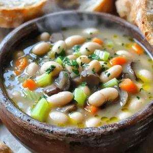 To make Cozy White Bean Mushroom Stew, gather these key ingredients: - 2 cups diced mushrooms (button or cremini) - 1 can (15 oz) white beans (cannellini or great northern), drained and rinsed - 1 large onion, chopped - 2 cloves garlic, minced - 2 carrots, diced - 1 celery stalk, diced - 4 cups vegetable broth - 1 teaspoon dried thyme - 1 teaspoon dried rosemary - 1 tablespoon olive oil - Salt and pepper to taste These ingredients give the stew its hearty base. The beans provide protein and creaminess. The mushrooms add a deep, rich flavor that makes every bite satisfying. You can add these optional ingredients for extra nutrition and taste: - 2 cups kale, roughly chopped (for added nutrition) - Fresh parsley for garnish Kale brings a nice crunch and extra vitamins. Fresh parsley adds a pop of color and a fresh taste. For the full recipe, check the Cozy White Bean Mushroom Stew. This stew is not only simple but also packs a lot of flavors. Enjoy making this warm and hearty dish! Start by heating olive oil in a large pot. Use medium heat for the best results. Add the chopped onion. Sauté the onion for 3 to 4 minutes. You want it to soften but not brown. Next, stir in the minced garlic, diced carrots, and diced celery. Cook these for another 5 minutes. This mix should become tender and fragrant. The smell will draw everyone in. Now, it’s time for the mushrooms. Add the diced mushrooms to the pot. Cook them for 6 to 7 minutes. Stir often so they brown nicely. When cooked, they will release moisture. This step adds depth to the stew's flavor. Combine everything in the pot. Stir well to mix the ingredients. This will ensure even cooking. Pour in the vegetable broth now. Add the rinsed white beans. Sprinkle in the dried thyme and rosemary. Stir everything together and bring it to a gentle boil. Reduce the heat and let it simmer. Set the timer for 20 to 25 minutes. This allows the flavors to meld perfectly. If you want to add kale, do it in the last 5 minutes of cooking. Before serving, taste and season with salt and pepper. Your cozy white bean mushroom stew is now ready! For the full recipe, check your notes. To make your Cozy White Bean Mushroom Stew shine, adjust the seasonings. Use more thyme or rosemary if you like strong flavors. A squeeze of lemon juice at the end brightens the taste. When cooking mushrooms, make sure to let them brown well. This brings out their natural umami flavor. Avoid overcrowding the pan, as this can lead to steaming. Cook them in batches if needed. Serve this warm stew in deep bowls to keep it cozy. Add a drizzle of olive oil on top for richness. Pair it with crusty bread for a delightful meal. This makes it perfect for dipping. You can also serve it with a fresh salad. A simple green salad balances the hearty stew well. Garnish your stew with fresh parsley for color. This adds a nice touch and freshness. You can also sprinkle some red pepper flakes for a pop of color. Use deep bowls to create an inviting look. The warmth of the stew, along with the garnishes, invites your guests to dig in. For extra flair, consider adding a few sautéed mushrooms on top for texture. Enjoy making your stew not just tasty but also visually appealing! {{image_2}} You can easily switch beans or mushrooms in this stew. If you want a different flavor, try black beans or pinto beans. They bring a nice twist. For mushrooms, shiitake or portobello work well too. They add depth and earthiness. Adding proteins is another great option. You can mix in cooked chicken or sausage for a heartier meal. A few slices of smoked sausage can enhance the flavor. Just remember to adjust cooking times to ensure everything is cooked through. Want more heat? Add crushed red pepper flakes or a splash of hot sauce. Smoked paprika also brings warmth and depth. If you crave creaminess, swap in coconut milk or cashew cream. This adds a rich texture without losing the stew's heartiness. Use seasonal veggies to keep the stew fresh and vibrant. In spring, add peas or asparagus for a pop of color. In fall, use sweet potatoes or butternut squash for a sweet touch. You can also pick fresh herbs from your garden. Thyme and rosemary add wonderful flavors throughout the year. Make this stew your own by using what’s in season. It keeps your meals exciting and helps you enjoy local produce. The Cozy White Bean Mushroom Stew is flexible, so feel free to experiment! For the full recipe, check out the Cozy White Bean Mushroom Stew section. To store your leftover Cozy White Bean Mushroom Stew, let it cool first. Place the stew in an airtight container. This keeps it fresh and prevents odors from other foods. I recommend using glass containers to avoid any plastic taste. Your stew will last in the refrigerator for about 3 to 4 days. It stays tasty during this time, but eat it sooner for the best flavor. Always check for any off smells or changes in color before enjoying leftovers. Freezing the stew is a great way to keep it for longer. Start by letting the stew cool completely. Once cooled, pour it into freezer-safe bags or containers. Leave some space at the top, as liquids expand when frozen. To thaw the stew, place it in the fridge overnight. If you're in a hurry, you can use the microwave. When reheating, stir well to ensure even warmth. I suggest warming it on the stove over low heat for the best taste. This way, it keeps its rich flavors and creamy texture. For the full recipe, you can refer back to the Cozy White Bean Mushroom Stew section. Making this stew takes about 45 minutes. You need 15 minutes to prep all the ingredients. Cooking takes around 30 minutes. This time includes sautéing veggies and simmering the stew. Having everything ready helps speed up the process. Yes, this recipe is vegan-friendly! All the ingredients are plant-based. The white beans provide protein, while the veggies add flavor. You can use vegetable broth to keep it vegan. Just check the label to ensure it contains no animal products. You can add your favorite ingredients to make it your own. Here are some ideas: - Swap white beans for black beans or kidney beans. - Use different mushrooms like shiitake or portobello. - Add proteins like chickpeas for more heartiness. - Spice it up with red pepper flakes or paprika. - Toss in seasonal veggies, like zucchini or bell peppers. - Stir in coconut milk for a creamy texture. For the full recipe, check the previous section. Enjoy exploring flavors! This blog post covers everything you need for a tasty Cozy White Bean Mushroom Stew. We explored essential ingredients, step-by-step cooking, and useful tips for flavor and presentation. Don’t forget the optional kale and parsley for added health and color. Remember, you can switch ingredients based on what you have or like. Customize it, freeze leftovers, and enjoy meals later. This stew is not just warm but also good for you. Happy cooking, and enjoy your hearty stew!
