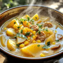 Potato and Sausage Chowder Hearty Comfort Food Recipe