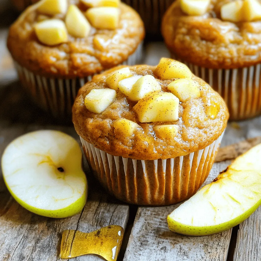 To make healthy apple cinnamon muffins, gather these simple ingredients: - 1 ½ cups whole wheat flour - ½ cup rolled oats - ½ cup unsweetened applesauce - 2 large apples, peeled and diced (preferably Granny Smith) - ⅓ cup honey or maple syrup - ¼ cup almond milk (or any non-dairy milk) - 1 large egg - 1 teaspoon baking soda - 1 teaspoon baking powder - 1 teaspoon ground cinnamon - ½ teaspoon vanilla extract - ¼ teaspoon salt - Optional: ¼ cup chopped walnuts or pecans The full recipe gives you a tasty and healthy treat that is easy to make. Using whole wheat flour adds fiber and nutrients. It helps keep your muffins hearty. Rolled oats provide extra texture and are a great source of energy. Applesauce replaces oil or butter, making muffins moist without extra fat. Apples add sweetness and flavor, especially when you choose tart varieties like Granny Smith. Honey or maple syrup sweetens the muffins naturally. Almond milk is a great non-dairy option that keeps them light. Baking soda and baking powder help the muffins rise. Ground cinnamon gives them a warm, cozy flavor. Lastly, nuts add crunch and healthy fats, but they are optional. Accurate measuring makes a big difference. Use a dry measuring cup for flour and oats. Spoon the flour into the cup without packing it. Then level it off with a knife for precision. For liquid ingredients, use a liquid measuring cup. Place it on a flat surface to ensure accuracy. When measuring sticky items like honey, lightly coat the cup with oil to help it pour easily. Following these tips ensures your muffins bake perfectly! Start by gathering all your ingredients. This makes the process smooth and easy. Preheat your oven to 350°F (175°C). While that heats, line your muffin tin with paper liners or grease it with cooking spray. In a large bowl, mix the dry ingredients: whole wheat flour, rolled oats, baking soda, baking powder, cinnamon, and salt. Whisk them together well. In another bowl, combine the wet ingredients. Mix the applesauce, honey (or maple syrup), almond milk, egg, and vanilla extract until it’s smooth. Slowly add this wet mix to the dry ingredients. Stir gently until just combined. Don't over-mix; this keeps your muffins fluffy. Fold in the diced apples and nuts if you chose to use them. Now, it's time to fill the muffin cups. Divide the batter evenly among the cups, filling each about ⅔ full. This allows room for the muffins to rise. Place the muffin tin in the oven and bake for 18-20 minutes. Check with a toothpick; it should come out clean when they are done. The aroma of apples and cinnamon will fill your kitchen. After baking, let the muffins cool in the pan for about 5 minutes. Then, transfer them to a wire rack to cool completely. For serving, enjoy them warm. You can add a sprinkle of cinnamon on top or a slice of fresh apple for a nice touch. If you like, drizzle a little extra honey over them for added sweetness. These muffins are a delightful treat! Check the Full Recipe for more details. When baking, small mistakes can change the taste and texture of your muffins. Here are some common pitfalls: - Overmixing the batter: This can make your muffins tough. Mix just until combined. - Skipping the preheating: Always preheat your oven. This helps your muffins rise. - Not measuring ingredients correctly: Use the right tools for accurate measurements. Too much flour can dry out your muffins. - Using old baking soda or powder: Freshness matters. Check the expiration date for best results. To make your muffins even tastier, try these simple tips: - Choose the right apples: Granny Smith apples add a nice tartness. They balance the sweetness well. - Add spices: Besides cinnamon, nutmeg or allspice can deepen the flavor. - Incorporate texture: Adding nuts gives a delightful crunch. You can also add seeds for added nutrition. - Use applesauce wisely: It keeps muffins moist and adds natural sweetness without extra sugar. Moist muffins are a joy to eat. Here’s how to keep them tender: - Use applesauce: It not only sweetens but also adds moisture. - Don’t overbake: Remove the muffins from the oven as soon as a toothpick comes out clean. - Cool properly: Let muffins cool in the pan for a few minutes before transferring them to a wire rack. This helps them set without drying out. - Store correctly: Keep your muffins in an airtight container. This prevents them from getting stale. If you want the full recipe, check out the Healthy Apple Cinnamon Muffins recipe. Enjoy your baking adventure! {{image_2}} If you have specific dietary needs, you can easily adjust this recipe. Want gluten-free muffins? Use a gluten-free flour blend instead of whole wheat flour. For a vegan version, swap the egg for a flaxseed meal. Mix 1 tablespoon of flaxseed with 2.5 tablespoons of water. Let it sit for five minutes to thicken. If you're avoiding sugar, you can reduce or replace honey with stevia or a sugar substitute. You can add fun twists to your muffins. Want a chocolatey bite? Fold in ¼ cup of dark chocolate chips. This adds a rich flavor without much fuss. You can also mix in a pinch of nutmeg or ginger for extra spice. For a nutty taste, add ¼ cup of chopped walnuts or pecans. You can even try adding dried fruit like raisins or cranberries for a chewy texture. Serving these muffins can be just as fun. You can enjoy them warm, topped with a sprinkle of cinnamon. A slice of fresh apple on top adds a nice touch. Drizzle some honey or maple syrup over the muffins for extra sweetness. Pair them with a cup of tea or coffee for a cozy snack. They also go well with yogurt or a dollop of nut butter for breakfast. For the full recipe, check out the earlier section. To keep your healthy apple cinnamon muffins fresh, store them in an airtight container. You can place them on your kitchen counter for short-term storage. Make sure the muffins cool completely before sealing them. This helps avoid moisture buildup. If you want them to last longer, you can refrigerate them. This method keeps them tasty for a few extra days. If you want to freeze the muffins, wrap each one in plastic wrap. Then, place them in a freezer bag. This keeps them fresh for up to three months. When ready to eat, take out a muffin and let it thaw at room temperature. For a warm muffin, pop it in the microwave for about 15-20 seconds. You can also reheat them in the oven at 350°F (175°C) for about 10 minutes. These muffins stay fresh for about 3-5 days at room temperature. If stored in the fridge, they can last up to a week. When frozen, they keep their flavor for three months. Always check for any signs of spoilage before enjoying them. With proper storage, you can savor these muffins throughout the week. For the full recipe, refer to the earlier section. Yes, you can use gluten-free flour! Substitute whole wheat flour with a gluten-free blend. Look for brands that mix almond and coconut flour. This will help keep the muffins fluffy and tasty. Check the package for the right measurements. You may need to adjust the liquid a bit since gluten-free flours absorb moisture differently. To make these muffins vegan, simply replace the egg. You can use a flax egg instead. Mix 1 tablespoon of ground flaxseed with 2.5 tablespoons of water. Let it sit for a few minutes to thicken. For the milk, swap almond milk for your favorite non-dairy milk. The other ingredients are already vegan-friendly. For baking, Granny Smith apples are ideal. They are tart and hold their shape well. This adds a nice contrast to the sweet muffin base. Other good choices are Honeycrisp or Fuji apples, which are sweet and juicy. Try mixing different types for added flavor. You now have a solid guide for making healthy apple cinnamon muffins. We explored ingredients, measuring techniques, and learned step-by-step how to bake. You also picked up crucial tips to avoid mistakes and ensure moist muffins. Plus, variations let you personalize the recipe for your needs. Don’t forget storage tips to keep your muffins fresh. Remember, baking can be fun and easy. Enjoy your muffins with family and friends!