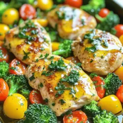 One-Pan Garlic Lemon Chicken & Veggies Delight