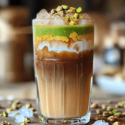 To make a delicious pistachio cardamom iced coffee, gather these key ingredients: - 2 cups strong brewed coffee, cooled - 1 cup milk (or non-dairy alternative) - 1 tablespoon pistachio paste - 1/2 teaspoon ground cardamom - 2 tablespoons maple syrup (or to taste) - Crushed ice - Chopped pistachios and cardamom pods for garnish These ingredients work together to create a rich and refreshing drink. The strong brewed coffee gives you a great base, while the pistachio paste adds a creamy texture. The cardamom provides a warm spice, and maple syrup sweetens the mix. If you want a non-dairy option, try these milk alternatives: - Almond milk - Oat milk - Coconut milk - Cashew milk Each of these options brings its own flavor to the drink. Almond milk adds a nutty taste. Oat milk provides creaminess. Coconut milk gives a tropical twist. Cashew milk is rich and smooth. Choose the milk that fits your taste best! Garnishes make your drink look and taste even better. Here are some great options: - Chopped pistachios - Whole cardamom pods - A sprinkle of cinnamon - A drizzle of honey Chopped pistachios add crunch and a pop of color. Whole cardamom pods enhance the spice aroma. A sprinkle of cinnamon can add warmth. A drizzle of honey gives extra sweetness. These garnishes not only beautify your iced coffee but also boost the flavor! For the full recipe, check the detailed instructions to create this delightful drink. Start by brewing two cups of strong coffee. Let it cool down completely. You want it chilled for this drink. Using cooled coffee helps keep your iced drink refreshing. This step is key for the perfect iced coffee. In a large bowl or pitcher, mix the cooled coffee with one cup of milk. You can use any milk you like, even non-dairy options. Add one tablespoon of pistachio paste to the mix. This gives the drink its nutty flavor. Next, sprinkle in half a teaspoon of ground cardamom. This spice adds warmth and depth. Then, pour in two tablespoons of maple syrup. Taste the mix and adjust it to your liking. Some may want it sweeter. Whisk everything together until the pistachio paste blends well. This step is important to get a smooth drink. Take a glass and fill it halfway with crushed ice. Pour your coffee mixture over the ice, leaving some room at the top. For a nice finish, sprinkle chopped pistachios and a few cardamom pods on top. This makes the drink look beautiful and adds extra flavor. Before sipping, stir gently. This helps mix the flavors again. Enjoy your pistachio cardamom iced coffee! You can find the full recipe at the beginning of this article. To get the best taste, you should focus on the coffee and spices. Use strong brewed coffee; it makes a big difference. I like to brew it a little stronger than usual. The pistachio paste gives a creamy texture. Make sure it is mixed well. Cardamom has a strong flavor. Just half a teaspoon adds warmth without overpowering. Taste it as you mix. If you want it sweeter, add more maple syrup. Adjust it to what you love! If you have extra iced coffee, store it right! Use a sealed container to keep it fresh. It can last in the fridge for up to three days. But remember, the flavors may change over time. If you want to enjoy it again, shake it before serving. If it tastes a bit off, try adding more milk or syrup. This helps revive the flavors. When making your iced coffee, avoid these common mistakes. First, don’t skip cooling the coffee. Hot coffee will melt the ice too fast. Next, be careful with the spices. Too much cardamom can make it taste bitter. Always start with less; you can add more later. Lastly, don’t forget the garnish! Chopped pistachios and cardamom pods make your drink look pretty and add flavor. For the full recipe, check the section above! {{image_2}} You can easily make this drink dairy-free or vegan. Instead of regular milk, use almond, oat, or coconut milk. These options add their own unique tastes. I love using almond milk for a nutty twist. Just ensure the milk is unsweetened to keep the flavor balanced. Feel free to get creative with flavors! You can mix in vanilla extract for warmth. A dash of cinnamon gives a nice spice kick. If you want something unique, try adding a splash of rose water. This will give it a floral note that pairs well with cardamom. Maple syrup is a great choice for sweetening this drink. However, you can try honey or agave syrup as well. For a low-calorie option, consider stevia or monk fruit sweetener. Each sweetener brings its own taste, so taste as you go. Adjust until it's just how you like it. For the full recipe, check out the detailed instructions above. Enjoy experimenting with your own variations! If you have leftover pistachio cardamom iced coffee, store it in an airtight container. This keeps the flavors fresh. You can use a glass jar or a plastic pitcher. Make sure to put it in the fridge right away. Do not let it sit out at room temperature. Store your ingredients properly for the best taste. Keep pistachio paste in the fridge after opening. It lasts longer that way. Ground cardamom should stay in a cool, dark place. Use it within six months for the best flavor. If you use milk, check the expiration date often. Homemade pistachio cardamom iced coffee stays fresh for about 3 days in the fridge. After that, the taste may change. If it starts to smell funny or looks off, toss it out. Always give it a good stir before drinking. For the full recipe, check the top of this article. Pistachio Cardamom Iced Coffee is a unique drink that mixes rich coffee with nutty flavors. You blend brewed coffee, milk, pistachio paste, and cardamom for a refreshing treat. The pistachios add creaminess, while cardamom gives a warm spice. This drink is perfect for hot days or any time you crave something special. Yes, you can prepare the coffee mixture ahead of time. Just mix the coffee, milk, pistachio paste, and cardamom. Store it in your fridge for up to two days. When you are ready to enjoy, pour it over ice and add your garnishes. This makes it easy to serve to guests or enjoy a quick treat. Pistachios are packed with protein, fiber, and healthy fats. They help keep you full and support heart health. Cardamom has antioxidant properties and can aid digestion. Together, these ingredients make your iced coffee not just tasty but also good for you. Enjoying this drink can be a delightful way to add nutrients to your day. Pistachio cardamom iced coffee combines unique flavors for a refreshing drink. You learned about essential ingredients, milk options, and flavor enhancers to make it great. Following the step-by-step guide helps ensure your coffee tastes its best. I shared helpful tips to avoid mistakes and achieve balance. Plus, I offered ideas for variations and proper storage. Enjoy experimenting with this drink for a delightful taste experience. Make it your own, and don’t hesitate to share it with friends!