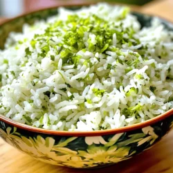 - 1 cup long-grain white rice - 2 cups vegetable broth (or water) - 1/4 cup fresh cilantro, chopped - Juice of 1 lime (about 2 tablespoons) - Zest of 1 lime - 1 tablespoon olive oil - 1 teaspoon garlic powder - Salt, to taste - Pepper, to taste For the best taste, use fresh ingredients. Fresh cilantro adds a bright flavor. The lime juice and zest provide a zesty kick. I recommend using long-grain white rice for a fluffy texture. Vegetable broth gives a rich flavor. If you want a lighter dish, water works just fine. You can add black beans for protein. Diced tomatoes can add color and sweetness. For heat, try diced jalapeños or red pepper flakes. If you love cheese, sprinkle some crumbled feta on top. Experiment with different herbs like parsley or basil for a unique twist. You can find the full recipe to try all these options! Start by rinsing the rice. Place it in a fine-mesh strainer. Rinse it under cold water until the water runs clear. This step helps remove extra starch, which can make your rice sticky. It is an easy step, but it makes a big difference. Next, take a medium saucepan. Heat the olive oil over medium heat. Add the rinsed rice to the pan. Toast the rice for about 2-3 minutes. Stir occasionally until it turns a light golden color. This adds a nice flavor to the rice. Then, pour in the vegetable broth or water. Add garlic powder, salt, and pepper. Bring the mixture to a boil. Once it boils, reduce the heat to low. Cover the saucepan with a lid. Let it simmer for 15-18 minutes. The rice should absorb all the liquid and become tender. After cooking, remove the saucepan from heat. Let it sit for another 5 minutes. This resting time helps the rice become fluffy. After the resting time, fluff the rice with a fork. This separates the grains for a better texture. Now it's time to add the fun flavors. Stir in the lime juice, lime zest, and chopped cilantro. These ingredients give the rice its zesty taste. Taste the rice and adjust seasoning if needed. You can add more salt or pepper. Serve this zesty cilantro lime rice as a side dish with your favorite meal. It pairs well with many proteins or veggies. Enjoy this colorful and tasty dish! For the complete recipe, check the Full Recipe section. To get fluffy rice, rinse it well before cooking. Use a fine-mesh strainer. Rinsing removes extra starch. This keeps the grains separate and light. After rinsing, toast the rice in olive oil. This adds flavor and helps with texture. Allow it to simmer covered, and let it rest after cooking. These steps help make the rice fluffy and delicious. Want to kick up the flavor? Add a pinch of cumin or chili powder. These spices give a warm kick. You can also mix in diced bell peppers or jalapeños. For creaminess, try adding a dollop of sour cream or plain yogurt. Fresh lime juice is key for that zesty taste. Always taste and adjust the seasonings as you go. One common mistake is not rinsing the rice. This can make the rice sticky and clumpy. Another mistake is lifting the lid while it cooks. This releases steam and can ruin the cooking time. Also, don’t skip the resting step. Letting the rice sit covered helps it finish cooking and become fluffier. Follow these tips for perfect Zesty Cilantro Lime Rice every time! {{image_2}} You can change the flavor of your cilantro lime rice by using different herbs. Instead of cilantro, try parsley or basil for a fresh twist. Dill adds a unique taste and goes well with seafood dishes. You can also mix in mint or chives for a fun flavor surprise. Each herb brings its own special touch to your dish. Experiment with your favorite herbs to find the perfect match. If you love heat, make spicy cilantro lime rice. Add fresh chopped jalapeños or a pinch of cayenne pepper to the rice as it cooks. You can also mix in some red pepper flakes after fluffing the rice. This adds a zesty kick that pairs nicely with grilled meats or tacos. Adjust the heat level to suit your taste. You can always start small and add more if needed. For a tropical twist, try coconut-cilantro rice. Swap out some vegetable broth with coconut milk for a creamy texture. The coconut flavor complements the lime and cilantro perfectly. Adding a little shredded coconut can enhance the tropical vibe. This version works great with fish or chicken dishes. It brings a vacation feel right to your table. Enjoy this unique take for a fun flavor adventure! After enjoying your zesty cilantro lime rice, let it cool to room temperature. Transfer any leftovers to an airtight container. Store the container in the fridge, where the rice will stay fresh for up to four days. If you want to keep it longer, consider freezing it. To reheat the rice, place it in a microwave-safe bowl. Add a splash of water to help it steam. Cover the bowl with a lid or a damp paper towel. Microwave on high for about one to two minutes, stirring halfway through. This ensures even heating and keeps the rice moist. You can also heat it in a skillet over medium heat. Stir gently until warmed through. To freeze zesty cilantro lime rice, let it cool completely. Scoop the rice into freezer-safe bags or containers. Remove as much air as possible to prevent freezer burn. Label each bag with the date. This rice can be frozen for up to three months. When you're ready to eat it, thaw it overnight in the fridge or microwave it directly from the freezer. Enjoy this tasty side dish anytime! Yes, you can use brown rice. Brown rice has a nutty flavor and more fiber. However, it takes longer to cook. You will need to increase the cooking time to about 40-45 minutes. Use 2 1/2 cups of vegetable broth for best results. This dish is already vegetarian and easily vegan. Just use vegetable broth instead of chicken broth. All other ingredients are plant-based. Enjoy this fresh, zesty flavor without any meat! You can serve this rice with many dishes. It pairs well with grilled chicken, shrimp, or tofu. You can also serve it with beans, veggies, or tacos. The lime and cilantro add a nice zing to any meal! To make more servings, simply double or triple the ingredients. For every cup of rice, use 2 cups of broth. Keep the same lime and cilantro ratios for flavor. This way, you can feed a crowd without losing taste. Check the Full Recipe for exact measurements! Zesty Cilantro Lime Rice is easy to make with simple steps. You learned about key ingredients, cooking methods, and storage tips. Don’t forget the optional add-ins to fit your taste. Use my tips to avoid common mistakes and make this rice fluffier. Try the fun variations for a fresh twist. Enjoy your homemade rice as a side or a base for many meals. Now go ahead and make it your own!