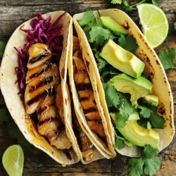 - 1 lb boneless, skinless chicken thighs - 1/4 cup honey - 1/4 cup fresh lime juice - 2 cloves garlic, minced - 1 teaspoon chili powder - 1/2 teaspoon cumin - Salt and pepper to taste For the honey lime chicken tacos, you need key ingredients. Boneless, skinless chicken thighs are perfect. They stay juicy and cook well. Honey and fresh lime juice add great flavor. The honey gives sweetness, while the lime adds zest. Garlic, chili powder, and cumin bring warmth and depth. Mixing these ingredients gives you a tasty marinade. - 8 small corn tortillas - 1 cup shredded red cabbage - 1 avocado, sliced - Fresh cilantro, for garnish Use small corn tortillas for a classic base. They are soft and great for holding fillings. Shredded red cabbage adds a nice crunch. It also gives a pop of color. Slices of avocado make the tacos creamy and rich. Fresh cilantro adds a burst of herb flavor on top. - Lime wedges - Additional toppings (sour cream, salsa) Lime wedges are great for extra zest. Squeeze them on top right before you eat. You can also add sour cream or salsa for more flavor. These toppings let you customize your tacos. Each bite can be unique, which is fun! For the full recipe, check out the complete guide. First, you need to make a simple marinade. In a bowl, whisk together the honey, lime juice, minced garlic, chili powder, cumin, salt, and pepper. This mix will add a great flavor to the chicken. Next, take your boneless, skinless chicken thighs and place them in the bowl. Make sure to coat each piece well with the marinade. Cover the bowl and refrigerate it for at least 30 minutes. If you have time, let it marinate for up to 2 hours for even more flavor. Now, let's cook the chicken. Preheat your grill or stovetop grill pan to medium-high heat. This step is key to getting those nice grill marks. Once hot, take the chicken out of the marinade and throw away the leftover marinade. Grill the chicken for about 5 to 7 minutes on each side. It should be fully cooked when it reaches an internal temperature of 165°F (75°C). After grilling, let the chicken rest for a few minutes before slicing it into strips. This helps keep it juicy. Next up, it’s taco time! Warm your corn tortillas in a dry skillet over medium heat for about 30 seconds on each side. This makes them soft and easy to fold. For each tortilla, layer a few strips of grilled chicken. Then, add a handful of shredded red cabbage and slices of avocado on top. Don’t forget to garnish with fresh cilantro. Serve your tacos with lime wedges on the side for a zesty kick. If you want the full recipe, check out the detailed instructions. Marinating the chicken is key to great flavor. I suggest marinating for at least 30 minutes. If you have time, go for two hours. This helps the flavors soak in better. Always cover the chicken and place it in the fridge. This keeps it safe and fresh. For grill marks, preheat your grill well. The heat needs to be high when you place the chicken on it. This gives you those nice char lines. If you lack a grill, you can cook the chicken on the stovetop. A grill pan works well, too. Just cook it on medium-high heat. Bake it in the oven at 400°F (200°C) for about 20 minutes if you want an easy method. You can pair these tacos with fresh lime wedges for extra zing. Try adding a side of rice or beans to make it a meal. You can even serve them with a light salad for crunch. Add some salsa or sour cream for extra flavor. These ideas make the meal fun and tasty! {{image_2}} You can switch up the protein in your tacos. Shrimp offers a light, tasty option. Just marinate and grill them like the chicken. Beef is another option. Use flank steak for a hearty bite. Slice it thin and grill for great flavor. For a plant-based choice, try tofu. Press it to remove water, then marinate and grill. Each choice brings a new twist to the dish. Fruits can add a sweet touch to your tacos. Mango pairs nicely with honey and lime. Dice it and toss it on top for a fresh taste. Pineapple also works well. Grilled pineapple adds a smoky flavor that contrasts the honey. If you like spice, consider adding jalapeños or smoked paprika. These spices can kick up the heat and flavor of your tacos. For gluten-free options, use corn tortillas. They are naturally gluten-free and hold up well. If you want a vegetarian or vegan taco, skip the chicken. Use grilled veggies or beans instead. Black beans provide protein and heartiness. You can also use lentils for a unique twist. These swaps keep your meal tasty and satisfying while fitting various diets. For the full recipe, check out the Honey Lime Chicken Tacos section. Store leftover honey lime chicken tacos in an airtight container. Keep them in the fridge for up to three days. Make sure to separate the chicken from the tortillas and toppings. This helps keep everything fresh and tasty. You can also wrap the tortillas in foil or plastic wrap to avoid drying out. You can freeze taco components for later use. First, let the chicken cool completely. Place it in a freezer-safe bag or container. Remove as much air as possible to prevent freezer burn. You can freeze the chicken for up to three months. For the tortillas, stack them with parchment paper between each one. This prevents sticking and makes it easy to grab a few at a time. When it's time to enjoy your tacos again, reheating is easy! For the chicken, place it in a skillet over medium heat. Stir it until it's warmed through. If you prefer, you can microwave it in short bursts, checking often. For the tortillas, warm them in a dry skillet for about 20 seconds on each side. This keeps them soft and pliable. By following these steps, you can enjoy your honey lime chicken tacos just like the first time! For the full recipe, check the earlier sections of this article. You can check the chicken's internal temperature. It should reach 165°F (75°C). Use a meat thermometer for the best accuracy. Insert it into the thickest part of the chicken thighs. If it reads 165°F or higher, your chicken is safe to eat and ready for tacos. Yes, you can prepare many parts in advance. Marinate the chicken the night before. Grill it when you are ready to serve. You can also warm the tortillas ahead of time. Keep everything in airtight containers in the fridge. This way, your meal will stay fresh and tasty. Here are some great toppings to consider: - Shredded red cabbage adds crunch. - Sliced avocado brings creaminess. - Fresh cilantro gives a pop of flavor. - Lime wedges add a zesty touch. - You can also use sour cream or salsa for extra taste. Feel free to customize with your favorites! This blog post covered making delicious honey lime chicken tacos. We discussed main ingredients like chicken thighs and honey. Then, we explored marinating, grilling, and assembling the tacos. I shared tips for cooking and serving, along with fun variations and storage tips. These tacos are easy to make and taste great. You can change the flavors to fit your taste. Enjoy this recipe with friends or family for a tasty meal.