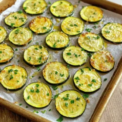 - 3 medium zucchinis, sliced into ½-inch rounds - 4 cloves garlic, minced - 3 tablespoons olive oil - 1 teaspoon dried oregano - 1 teaspoon smoked paprika - Salt and freshly ground black pepper, to taste - ¼ cup grated Parmesan cheese (optional) - Fresh parsley, chopped for garnish How to choose fresh zucchini When picking zucchini, look for firm ones. They should be shiny and dark green. Avoid any with soft spots or blemishes. Fresh zucchinis feel heavy for their size. Types of garlic to use I prefer using fresh garlic for its strong flavor. You can also use jarred minced garlic in a pinch. Just remember, fresh garlic offers the best taste! Optional vs. essential ingredients While Parmesan cheese adds a nice touch, it’s not a must. Feel free to skip it if you want a lighter dish. The garlic and herbs are key for flavor, so make sure to include them! For the full recipe, you can check the Garlic Roasted Zucchini Slices 🥒 section. To start, preheat your oven to 425°F (220°C). This temperature will help the zucchini roast well. While the oven heats, grab a large bowl. In this bowl, mix the zucchini slices with minced garlic, olive oil, dried oregano, smoked paprika, salt, and pepper. Toss them well. You want every slice coated in flavor. This step is key for tasty zucchini. Now it's time to arrange the zucchini. Place the seasoned slices in a single layer on a baking sheet lined with parchment paper. Make sure not to overcrowd them. If they are too close, they won’t roast evenly. Roast the zucchini in the oven for about 20-25 minutes. Halfway through, flip the slices. This helps them brown on both sides, making them tender and golden. As the zucchini nears the end of roasting, you can add a special touch. If you like cheese, sprinkle grated Parmesan on top for the last 5 minutes. This allows it to melt slightly and get crispy. Once roasted, take the zucchini out of the oven. Garnish with chopped parsley for a fresh look before serving. For the full recipe, check the earlier section. Enjoy your flavorful dish! To get the best garlic roasted zucchini, slice your zucchini evenly. Aim for ½-inch rounds. This helps them cook at the same rate. If the slices are uneven, some will burn while others stay raw. Roast your zucchini at 425°F (220°C). This high heat gives them a nice golden color and keeps them tender. Lower temperatures can make them soggy and less flavorful. You can add more spices to boost flavor. Try red pepper flakes for heat or thyme for a fresh taste. Fresh herbs like basil or dill also work well. For cheese lovers, Parmesan adds a tasty touch. You can also use feta or goat cheese. Just sprinkle it on in the last few minutes of cooking. This allows the cheese to melt and crisp up a bit. One big mistake is overcrowding the baking sheet. When you pack the zucchini slices too closely, they steam instead of roast. This can lead to soggy and less tasty zucchini. Another mistake is not seasoning enough. Make sure to add salt and pepper to enhance the flavors. Don’t skip this step. A little seasoning goes a long way in making your dish shine. For the full recipe, check out the Garlic Roasted Zucchini Slices recipe. {{image_2}} You can change up the garlic roasted zucchini slices to fit your taste. If you want to make it more filling, try adding some roasted cherry tomatoes or bell peppers. They add color and flavor. You can also toss in some cooked chickpeas for a boost of protein. For a spicy kick, add chili flakes to your seasoning mix. This gives the dish a nice heat that balances well with the garlic. You can also try adding fresh herbs like thyme or basil for a fresh taste. If you want to switch things up, you can grill the zucchini instead of roasting it. Just preheat your grill and place the seasoned slices directly on the grates. Grill them for about 3-4 minutes per side until they have nice grill marks. Another great option is using an air fryer. Set your air fryer to 400°F (200°C) and cook the zucchini slices for about 10-12 minutes. Shake the basket halfway through for even cooking. This method gives you crispy edges without using much oil. Garlic roasted zucchini slices go well with many main dishes. They pair beautifully with grilled chicken, fish, or even a hearty steak. You can also serve them alongside pasta or quinoa dishes for a complete meal. For dips and sauces, consider serving them with a lemon-garlic aioli or a simple yogurt sauce. These dips add creaminess and enhance the flavors of the zucchini. You can find the full recipe for garlic roasted zucchini slices to get started. To store leftovers, let your garlic roasted zucchini slices cool down. Place them in an airtight container. This helps keep them fresh. You can store them in the fridge for up to three days. If you want to keep them longer, consider freezing them. For refrigeration tips, make sure to use a container that seals well. This keeps moisture out and prevents your zucchini from getting mushy. Avoid stacking the slices too high. This helps keep their shape and texture. For reheating, the oven works best. Preheat it to 350°F (175°C). Place the zucchini slices on a baking sheet. This method helps maintain their crispy texture. Heat them for about 10 minutes or until warm. To avoid sogginess, do not cover the zucchini with foil. This traps steam and makes them soft. Instead, let them sit uncovered while they heat. This keeps them nice and crisp. To freeze after cooking, let the zucchini slices cool completely. Spread them in a single layer on a baking sheet. Freeze them for about an hour until firm. Once frozen, transfer the slices to a freezer bag. Remove as much air as possible before sealing. For thawing and reheating, take the bag out of the freezer and place it in the fridge overnight. When ready to eat, reheat them in the oven as mentioned above. This keeps their taste and texture great. You can find the full recipe for garlic roasted zucchini slices earlier in the article. You will know zucchini is done when it is golden brown and tender. Look for a slight crisp on the edges. You can also poke a piece with a fork. If it slides in easily, the zucchini is ready to eat. Yes, you can prepare garlic roasted zucchini slices in advance. Slice the zucchini and mix with oil and spices. Store this mix in the fridge for up to 24 hours. When you’re ready, just roast them. This saves time and keeps your meal prep easy. Garlic roasted zucchini slices pair well with many dishes. Try serving them with grilled chicken or fish. They also go great with pasta dishes or a fresh salad. For a fun snack, serve them with hummus or yogurt dip. Explore these ideas to create a full meal! In this post, we explored making garlic roasted zucchini. We covered essential ingredients, tips for selecting fresh produce, and easy cooking steps. I shared how to roast zucchini perfectly and enhance its flavor. We discussed storage and reheating to keep leftovers fresh. Remember, the right ingredients and techniques transform simple zucchini into a tasty dish. With these tips, you can enjoy delicious roasted zucchini any time. Happy cooking!