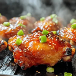 - 1.5 pounds chicken thighs, boneless and skinless - 1/4 cup honey - 3 tablespoons Sriracha sauce - 2 tablespoons soy sauce - 1 tablespoon sesame oil For this dish, chicken thighs work great. They stay juicy and flavorful when cooked. Honey and Sriracha sauce bring the sweet and spicy kick you crave. Soy sauce adds depth and umami, while sesame oil gives a nice nutty flavor. - 2 cloves garlic, minced - 1 teaspoon fresh ginger, grated - 2 green onions, sliced for garnish Minced garlic brings a rich aroma to the chicken. Fresh ginger adds warmth and a hint of spice. Green onions make a beautiful garnish and add a fresh crunch. - 1 tablespoon rice vinegar - Salt and pepper to taste - Sesame seeds for garnish Rice vinegar balances the sweetness and heat. Salt and pepper enhance the dish's flavors. Lastly, sesame seeds add a nice texture and look when sprinkled on top. You can find the full recipe in the article, which guides you through preparing this tasty meal. To start, grab a medium bowl. In it, whisk together these ingredients: - 1/4 cup honey - 3 tablespoons Sriracha sauce - 2 tablespoons soy sauce - 1 tablespoon sesame oil - 2 cloves garlic, minced - 1 teaspoon fresh ginger, grated - 1 tablespoon rice vinegar Whisk until everything blends well. This mix will add great flavor. Next, take your chicken thighs. Season them with salt and pepper on both sides. This step ensures the chicken tastes good inside and out. Marinating is key for flavor. Place the seasoned chicken in a large resealable bag. Pour the marinade over the chicken, making sure it’s fully coated. Seal the bag tightly. Refrigerate this for at least 30 minutes. If you have time, marinate for up to an hour. The longer the chicken sits, the more flavor it gains. When you're ready to cook, preheat your grill or skillet over medium-high heat. If using a skillet, add a little oil to help prevent sticking. Remove the chicken from the marinade, shaking off any extra sauce. Grill the chicken for 5-7 minutes per side. It’s done when the internal temperature hits 165°F (75°C). The outside should caramelize nicely. After cooking, let the chicken rest for a few minutes. This step helps keep it juicy. Then, slice the chicken and serve it up. Enjoy the amazing flavors of Spicy Honey Sriracha Chicken with your favorite sides. For the full recipe, check out the complete guide! To get the perfect spice level, start by adjusting the Sriracha quantity. If you like it hot, add more Sriracha. If you want it milder, use less. You can also add other spices for more flavor. Try a pinch of cayenne or paprika for a different kick. Cooking time is key for juicy chicken. Grill the chicken for about 5 to 7 minutes on each side. Always check that the internal temperature hits 165°F (75°C). After cooking, let the chicken rest for a few minutes. This step helps the juices settle back in. Garnishing can make your dish pop. Use sliced green onions for color and a sprinkle of sesame seeds for crunch. Serve the chicken with rice or a fresh salad for a tasty meal. You can also add some grilled veggies on the side for extra flavor. For the full recipe, check out the details above. {{image_2}} You can use different proteins for this recipe. Chicken breasts work well if you prefer leaner meat. Just adjust the cooking time to ensure they stay juicy. Pork is another tasty option. It pairs nicely with the sweet and spicy flavors of the marinade. If you're looking for a meatless meal, try tofu or tempeh. These options absorb flavors well and add great texture. You can change the sweetener in this recipe. Maple syrup or agave nectar can add unique flavors. Experiment with these to find your favorite. For hot sauce, try different brands. Some may be hotter or milder than Sriracha. A garlic chili sauce or a spicy barbecue sauce can also work well. If you want a different cooking method, baking is easy. Preheat the oven to 400°F (200°C). Place the marinated chicken on a baking sheet and bake for 25-30 minutes. Check that the chicken reaches 165°F (75°C). Another option is the slow cooker. Place the chicken and marinade in the slow cooker. Cook on low for 6-8 hours or high for 3-4 hours. This method makes the chicken very tender and flavorful. For detailed instructions, refer to the Full Recipe. After making Spicy Honey Sriracha Chicken, store leftovers in airtight containers. This keeps the chicken fresh and tasty. The chicken can last for up to four days in the fridge. Always let the chicken cool before sealing it in a container. This helps avoid moisture buildup. You can freeze leftover chicken for later use. To do this, place the cooled chicken in freezer-safe bags or containers. Make sure to remove as much air as you can. This helps prevent freezer burn. The chicken will keep well for up to three months. When ready to eat, thaw the chicken in the fridge overnight. For quick thawing, you can use the microwave. To reheat, use the oven or a skillet. The oven helps keep the chicken juicy. Preheat the oven to 350°F (175°C). Place the chicken on a baking sheet and heat it for about 10-15 minutes. If using a skillet, add a bit of water or broth to prevent dryness. Cover the skillet to keep the moisture in. This way, you avoid dry chicken and keep the flavors alive. You can enjoy Spicy Honey Sriracha Chicken with many tasty sides. Here are some great options: - Rice: Steamed jasmine rice or brown rice can soak up the sauce well. - Quinoa: This is a healthy choice that adds a nice nutty flavor. - Salad: A fresh green salad with crunchy veggies balances the spice. Try adding avocado or cucumber for creaminess. Yes, you can marinate the chicken overnight. Marinating longer helps the flavors soak in. The chicken becomes more tender and flavorful. The honey and Sriracha blend beautifully, making every bite delicious. Sriracha has a kick, but not everyone likes it hot. If you prefer milder flavors, try these: - Sweet Chili Sauce: This is sweeter and less spicy. - Ketchup with a dash of hot sauce: It gives some heat without being overwhelming. Feel free to adjust the spice to match your taste! For the full recipe, check out the detailed instructions. In this blog post, we explored the delicious recipe for Spicy Honey Sriracha Chicken. We covered the key ingredients, from chicken thighs to aromatic garlic and ginger. I shared essential steps for marinating and cooking, ensuring juicy and flavorful chicken. You learned tips to customize the spice level and garnishing ideas for a beautiful presentation. Remember, you can use different proteins or cooking methods for variety. Enjoy this recipe at your next meal. It’s simple, tasty, and sure to impress!