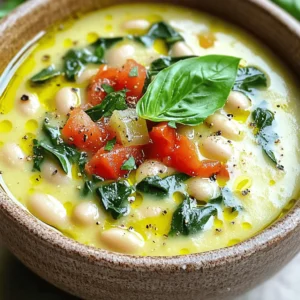 To make this creamy soup, gather these ingredients: - 2 cans (15 oz each) cannellini beans, drained and rinsed - 1 medium onion, finely chopped - 3 cloves garlic, minced - 4 cups vegetable broth - 1 cup coconut milk (or heavy cream) - 1 cup fresh spinach, chopped - 1 cup diced tomatoes (canned or fresh) - 2 tablespoons olive oil - 1 teaspoon dried oregano - 1 teaspoon dried thyme - ½ teaspoon red pepper flakes (optional) - Salt and pepper to taste - Fresh basil for garnish These ingredients come together to create a rich and hearty soup. You can swap some ingredients if needed. Here are some ideas: - Cannellini beans: Use navy beans or great northern beans. - Coconut milk: Heavy cream adds a rich taste, but you can use almond milk for a lighter option. - Spinach: Kale or Swiss chard works well if you want a twist. - Vegetable broth: Chicken broth gives a different flavor if you don't need it to be vegetarian. - Fresh basil: Dried basil can replace fresh if that’s what you have. These substitutions keep the soup delicious while fitting your pantry. Each serving of the soup offers a tasty balance of nutrients: - Calories: Approximately 250 - Protein: 10g - Fat: 10g - Carbohydrates: 35g - Fiber: 8g This soup is filling and nutritious, making it a great meal choice. To start, heat 2 tablespoons of olive oil in a large pot over medium heat. Once the oil is hot, add 1 medium onion, finely chopped. Sauté for about 5 minutes. You want the onion to become soft and translucent. Next, stir in 3 cloves of minced garlic. Cook this for 1 more minute until it smells great. Then, add 1 cup of diced tomatoes, along with 1 teaspoon of dried oregano and 1 teaspoon of dried thyme. If you like some heat, throw in ½ teaspoon of red pepper flakes. Cook this for 2 to 3 minutes to let the flavors blend well. Now, add 2 cans of drained and rinsed cannellini beans and 4 cups of vegetable broth. Bring it all to a boil. Once boiling, lower the heat and let it simmer for about 15 minutes. This will help the beans absorb all the tasty flavors. After that, carefully use an immersion blender to puree half the soup. If you don’t have one, you can use a regular blender for this step. This makes the soup creamy while keeping some beans whole for texture. Finally, stir in 1 cup of coconut milk or heavy cream and 1 cup of chopped spinach. Cook for another 5 minutes until the spinach wilts and the soup is warm. You can then season with salt and pepper to taste. If the soup seems too thick, add more broth until you reach the right consistency. - Sauté onion: 5 minutes - Cook garlic: 1 minute - Blend spices with tomatoes: 2-3 minutes - Simmer with beans and broth: 15 minutes - Blend and incorporate cream and spinach: 5 minutes To get the best texture, puree only half of the soup. This keeps some beans whole, adding a nice bite. If the soup feels too thick, add more vegetable broth. Stir well to mix. If you prefer a creamier soup, add more coconut milk or heavy cream. Always taste the soup before serving. Adjust the salt and pepper as needed for flavor. To start your soup right, always heat your olive oil over medium heat. This helps to bring out the onion's sweet flavor. Sauté the onion for about five minutes until it turns soft and clear. Then, add minced garlic and cook for one more minute. This short cook time keeps the garlic from burning, which can create a bitter taste. Next, toss in diced tomatoes and herbs like oregano and thyme. Let them cook for a few minutes. This step mixes the flavors and builds a strong base for your soup. If you have leftover soup, let it cool first. Then, transfer it to a container with a tight lid. Store it in your fridge for up to four days. For longer storage, you can freeze the soup. Use freezer-safe bags or containers, leaving some space for expansion. When ready to eat, thaw it overnight in the fridge before reheating. An immersion blender is a great tool for this soup. It lets you blend the soup right in the pot. This saves time and reduces mess. If you use a regular blender, remember to let the soup cool a bit. Hot soup can burst out of the lid. Blend half the soup until smooth, then mix it back in. This gives you a creamy texture while keeping some beans whole. {{image_2}} You can switch up the beans in this soup. While cannellini beans are great, you can try navy beans or great northern beans. Both work well and give a nice texture. For greens, kale is an excellent option. It adds a hearty feel. You can also use Swiss chard or even collard greens. Just chop them and add them in like you would with spinach. The seasonings can change the whole taste. If you want a kick, add more red pepper flakes. You can also try smoked paprika for a nice depth. Herbs like rosemary or parsley can give a fresh twist. For a Mediterranean vibe, consider adding lemon zest or a splash of lemon juice. This brightens the flavors a lot. To make this creamy soup vegan, replace the coconut milk with a plant-based cream. You can use cashew cream or almond milk. Just make sure to choose a thick one for creaminess. Skip the heavy cream if you want it dairy-free. The taste will still be rich and satisfying. Always check the labels for hidden dairy in your broth or cream. To keep your soup fresh, let it cool first. Pour it into an airtight container. This will help keep out air and moisture. Store it in the fridge for up to five days. Label the container with the date. This way, you’ll know when to use it. If you want to keep the soup longer, freezing is a great option. Use freezer-safe containers or bags. Leave some space at the top for expansion. The soup can last up to three months in the freezer. Make sure to label the containers with the date. When you are ready to enjoy your soup again, thaw it in the fridge overnight. Heat it gently on the stove over low heat. Stir it often to keep it from sticking. You can add a splash of vegetable broth or coconut milk if it seems too thick. This will help keep the creamy texture. Enjoy your delicious soup! To add spice, use more red pepper flakes. Start with a full teaspoon. You can also add diced jalapeños for a fresh kick. If you want more heat, try hot sauce. Taste as you go to find your perfect level of spice. Yes, you can use dried beans! Just soak them overnight, then cook until tender. This can take about 1-2 hours. Use about 1 cup of dried beans for this recipe. Make sure to drain and rinse them before cooking. Dried beans add a nice texture. This soup pairs well with crusty bread or a fresh salad. Try a simple green salad with lemon vinaigrette. You can also serve it with garlic bread for a cozy meal. For a heartier option, add grilled chicken or shrimp on the side. This article covered how to make Creamy Tuscan White Bean Soup. We shared the key ingredients and easy steps for preparation. I provided tips to enhance flavor and consistency. You learned how to store leftovers and even freeze the soup. We explored finger-licking variations to fit your taste. As you cook, remember that you can tweak it to your liking. Enjoy making this comforting and healthy dish!
