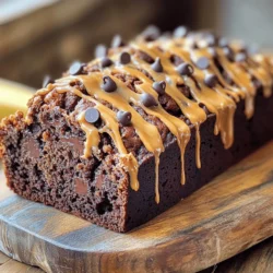 Here is what you need to make Chocolate Peanut Butter Banana Bread: - 3 ripe bananas, mashed - 1/2 cup peanut butter - 1/2 cup granulated sugar - 2 large eggs - 1 teaspoon vanilla extract - 1 teaspoon baking soda - 1/4 teaspoon salt - 1 1/2 cups all-purpose flour - 1/2 cup chocolate chips - 1/4 cup chopped nuts (optional) Each ingredient plays a key role. The ripe bananas add sweetness and moisture. Peanut butter brings a rich, creamy taste. Sugar gives it a nice sweetness. Eggs help bind everything together. Vanilla adds depth of flavor. Baking soda helps it rise, while salt enhances taste. Flour gives structure. Chocolate chips add a sweet touch, and nuts can add crunch. Using high-quality ingredients makes a big difference. Choose ripe bananas for the best flavor. For peanut butter, pick one without added sugar. This will help keep your bread balanced and tasty. Enjoy the process of gathering your ingredients; it sets the stage for a fun baking experience! - Preheat your oven to 350°F (175°C). Grease a 9x5 inch loaf pan or line it with parchment paper. - In a large bowl, mash 3 ripe bananas. Add 1/2 cup peanut butter and mix until smooth. - In the banana mixture, stir in 1/2 cup granulated sugar, 2 large eggs, and 1 teaspoon vanilla extract. Blend well. - In another bowl, whisk together 1 1/2 cups all-purpose flour, 1 teaspoon baking soda, and 1/4 teaspoon salt. Slowly add the dry mix to the wet ingredients. Stir until just combined. - Gently fold in 1/2 cup chocolate chips and 1/4 cup chopped nuts if you like. - Pour the batter into the prepared loaf pan. Use a spatula to smooth the top. - Bake for 60-65 minutes. Check for doneness by inserting a toothpick into the center. It should come out clean. - After baking, let the bread cool in the pan for about 10 minutes. Then, transfer it to a wire rack to cool completely. - Slice the bread and serve it on a wooden board. A sprinkle of chocolate chips or a drizzle of peanut butter on top adds a nice touch. - Choosing the right bananas: Use three ripe bananas. They should have brown spots for the best flavor. Overripe bananas mash easily and add natural sweetness. - Tips for measuring ingredients accurately: Use measuring cups and spoons. Level off dry ingredients with a straight edge. For liquids, check at eye level for accuracy. - Adding spices like cinnamon or nutmeg: A pinch of cinnamon or nutmeg adds warmth. These spices enhance the banana flavor. Just a little goes a long way! - Options for substituting sweeteners: You can swap granulated sugar with honey or maple syrup. Use less if you choose liquid sweeteners since they are sweeter. - Overmixing the batter: Mix until just combined. Overmixing makes bread tough. You want it light and fluffy, not dense. - Ensuring even baking: Rotate the loaf pan halfway through baking. This helps the bread cook evenly. Always check with a toothpick to make sure it’s done. {{image_2}} You can make this banana bread even better for you. Try using whole wheat or gluten-free flour. Whole wheat flour adds fiber and nutrients. Gluten-free flour helps those with allergies. Both options keep the bread moist and tasty. You can also reduce the sugar content. Use just 1/4 cup of sugar instead of 1/2 cup. This change still gives sweetness without being too sweet. You can also use ripe bananas. They naturally sweeten the bread. Want to mix up the flavors? You can try nut butter alternatives like almond or cashew. These give a new taste and still add creaminess. You can also add dried fruits like raisins or cranberries. They add chewiness and a burst of flavor. For chocolate lovers, use dark chocolate chips or white chocolate for a twist. How you serve this bread can change its appeal. Try pairing it with yogurt or ice cream. The creamy texture of yogurt or ice cream balances the bread perfectly. You can also use it as a base for dessert toast. Spread some peanut butter on a slice and top it with banana slices or more chocolate. This makes a fun and tasty treat! To keep your chocolate peanut butter banana bread fresh, store it at room temperature. Wrap it tightly in plastic wrap or foil. This helps to keep it moist and prevents it from drying out. If your kitchen is warm, you might want to refrigerate it. Storing it in the fridge can extend its freshness by a few days. If you want to save some banana bread for later, freezing is a great option. First, slice the bread into individual portions. Wrap each slice in plastic wrap, then place them in a freezer bag. This keeps each slice fresh and makes it easy to grab one when you want it. To enjoy, remove a slice and let it thaw at room temperature. For the best texture, you can also warm it slightly in the microwave. Your banana bread will last about 3-4 days at room temperature. If you store it in the fridge, it can last up to a week. Always check for signs of spoilage. If you see mold or if the bread smells sour, it’s time to toss it. Keeping an eye on your bread helps ensure you enjoy it at its best! Yes, you can use frozen bananas. They become soft and mushy when thawed. This makes them great for baking. Frozen bananas also have a sweeter taste. Just make sure to let them thaw first. Drain any extra liquid before mixing them in. You can swap peanut butter with other nut butters. Almond butter or cashew butter work well too. If you want a nut-free option, try sunbutter. Each option gives a different flavor, but they all taste good. If your bread is dense, try these tips. Make sure to measure your flour correctly. Use the spoon and level method. Also, avoid overmixing the batter. This can make it tough. Adding an extra egg can help lighten the bread too. Absolutely! You can mix in nuts, dried fruits, or even coconut. Some like to add spices like cinnamon or nutmeg. You can also top it with chocolate chips or a drizzle of peanut butter. Get creative and make it your own! In this post, we explored how to make delicious chocolate peanut butter banana bread. We covered essential ingredients, step-by-step instructions, and handy tips to perfect your recipe. We also discussed tasty variations and smart storage methods. Creating this banana bread can be fun and rewarding. It’s a treat you can enjoy or share with friends. Experiment with flavors to make it unique. Remember, the key is to have fun and enjoy the process. Happy baking!