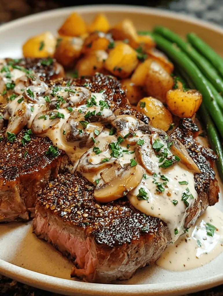 Indulge in the rich flavors of Savory Steak with Bourbon Garlic Cream Sauce! This mouthwatering dish features perfectly cooked steak paired with a decadent sauce made from bourbon, fresh garlic, and creamy goodness. Perfect for impressing guests or enjoying a cozy night in. Discover the step-by-step recipe to elevate your dinner experience. Pin this delicious meal idea and savor the sophisticated taste that will leave everyone asking for seconds!