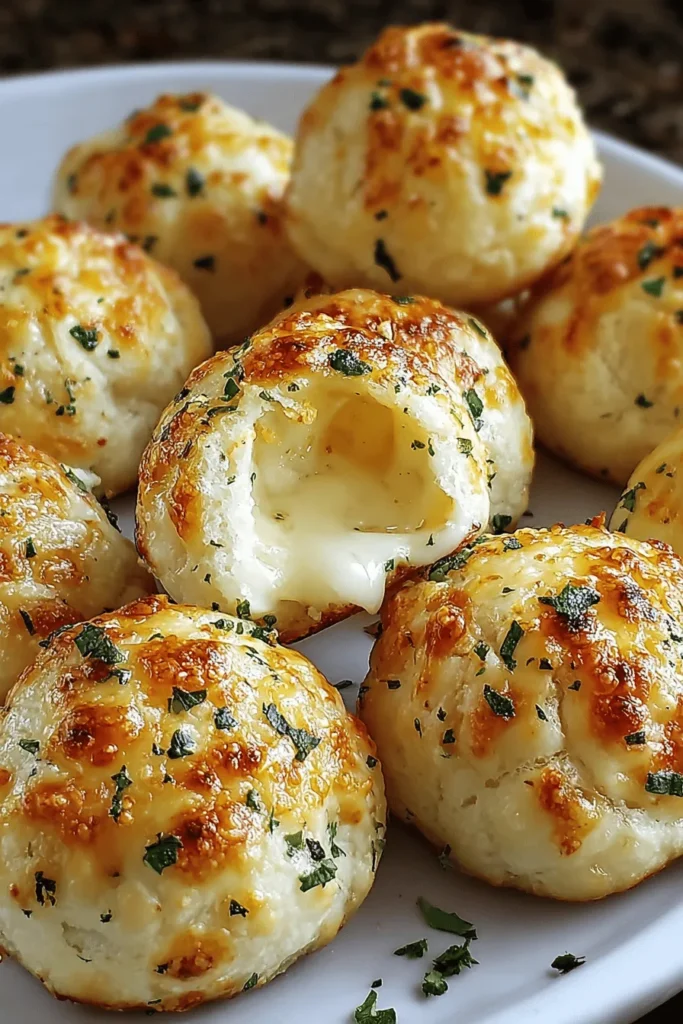 Indulge in the ultimate savory treat with Cheesy Garlic Bombs! These mouthwatering snacks are perfect for any occasion, combining gooey cheese and fragrant garlic in a deliciously flaky dough. Easy to make, they are sure to impress at parties or as a cozy night in snack. Perfect for cheese lovers, these tasty bites are a must-try. Get the recipe now and elevate your snacking game! #CheesyGarlicBombs #SnackIdeas #YummyRecipes