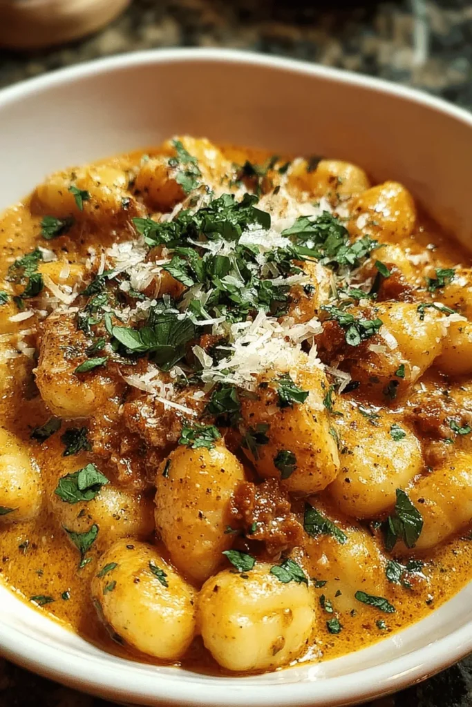Discover the ultimate comfort food with this creamy chorizo gnocchi recipe! Indulge in perfectly tender gnocchi paired with savory chorizo and a rich, creamy sauce that brings all the flavors together. This dish is not only easy to make, but it's also a crowd-pleaser for family dinners or cozy nights in. Elevate your weeknight meals with this delicious and satisfying recipe that everyone will love. Get cooking and enjoy every bite!
