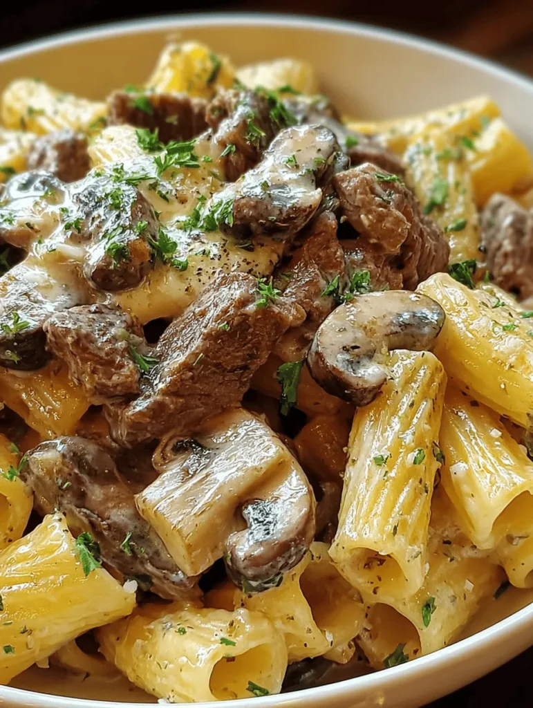 Indulge in a delicious Creamy Steak and Mushroom Rigatoni Delight that’s perfect for any dinner! This easy recipe combines tender steak bites, savory mushrooms, and al dente rigatoni in a rich, creamy sauce. Packed with flavor, it’s a comforting dish that will impress your family and friends. Ideal for weeknight meals or special occasions, this pasta dish is sure to become a favorite. Click to discover the full recipe and elevate your cooking game!